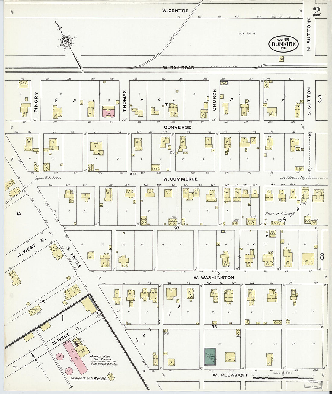 This old map of Jay, Indiana was created by Sanborn Map Company in 1909