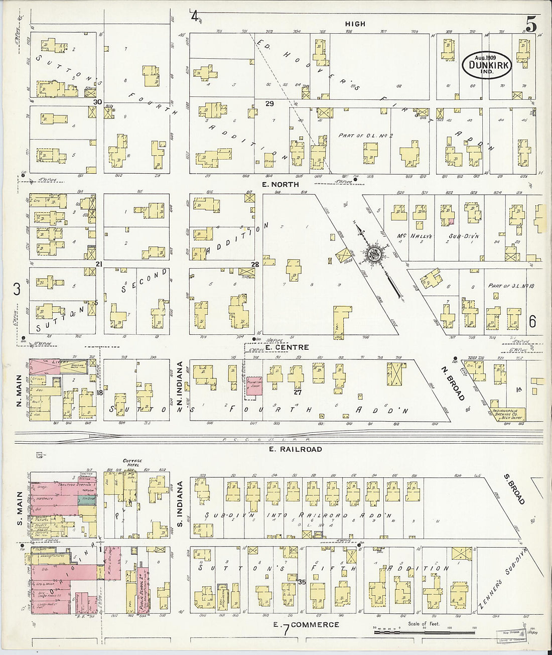 This old map of Jay, Indiana was created by Sanborn Map Company in 1909