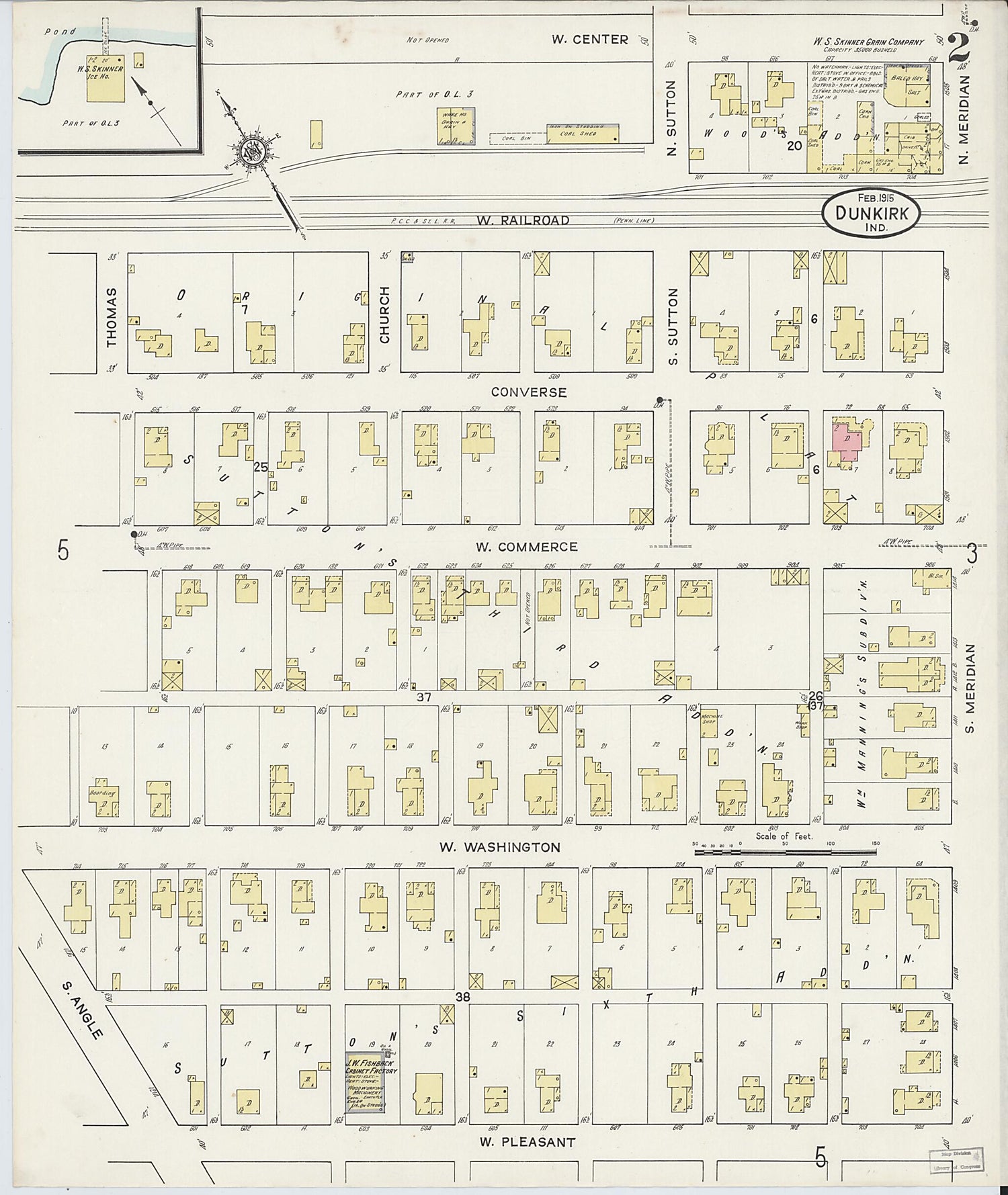 This old map of Jay, Indiana was created by Sanborn Map Company in 1915