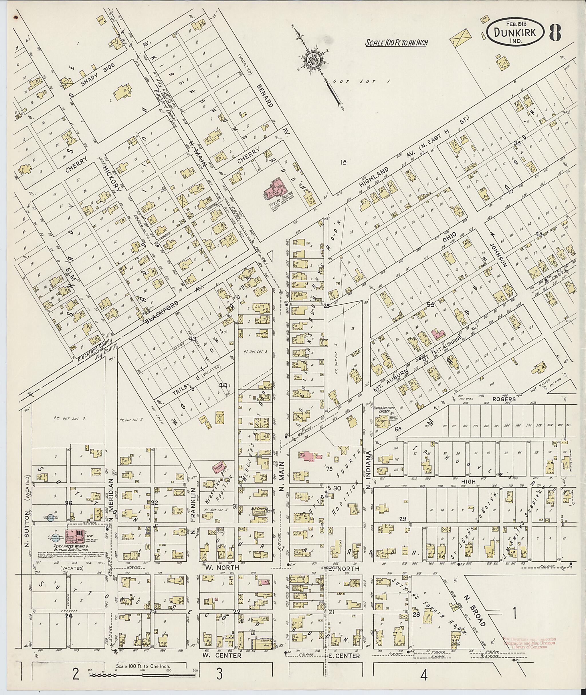 Old Map of Jay, Indiana [1915] Dunkirk, Jay and Blackford Counties ...