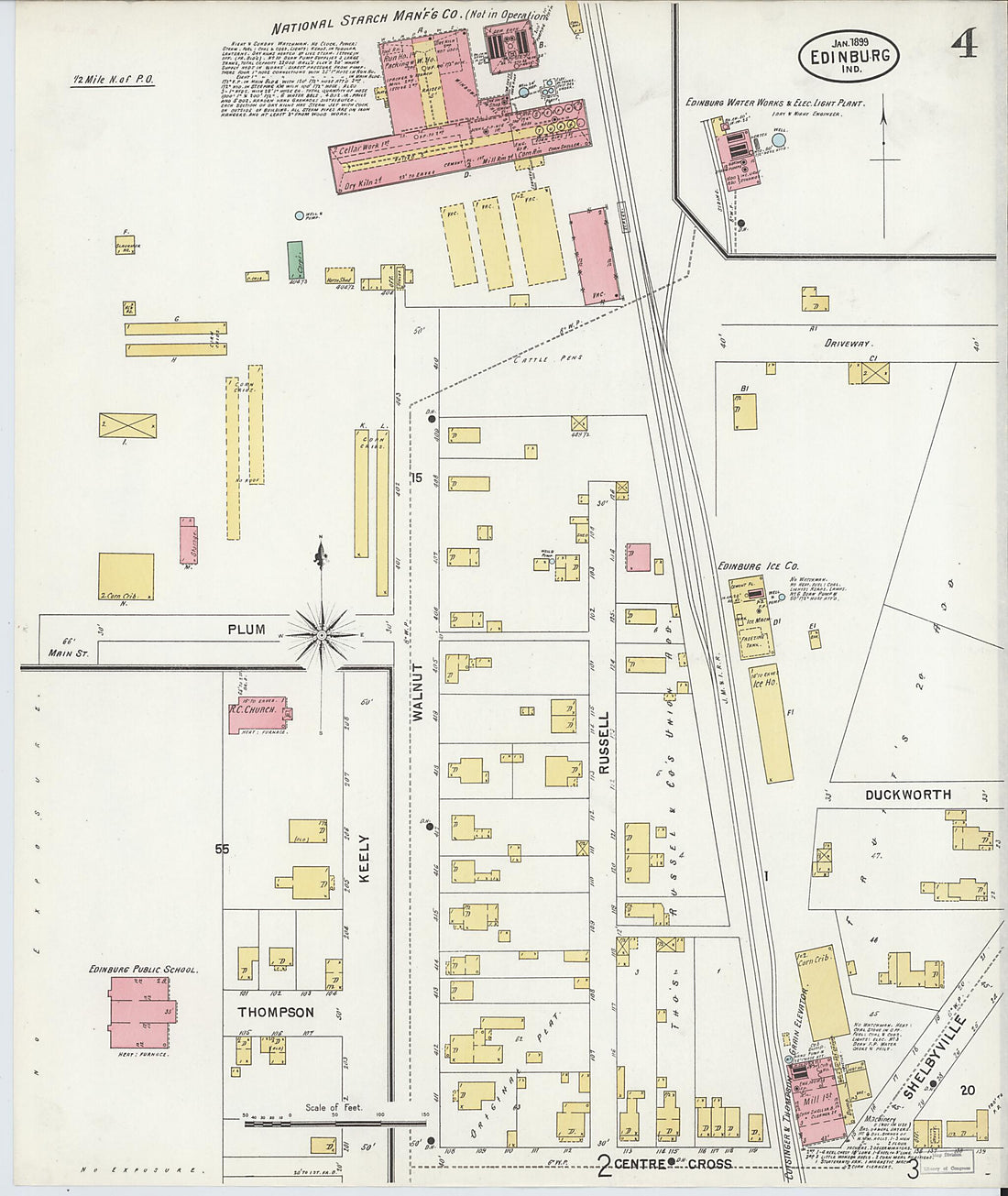 This old map of Johnson, Indiana was created by Sanborn Map Company in 1899