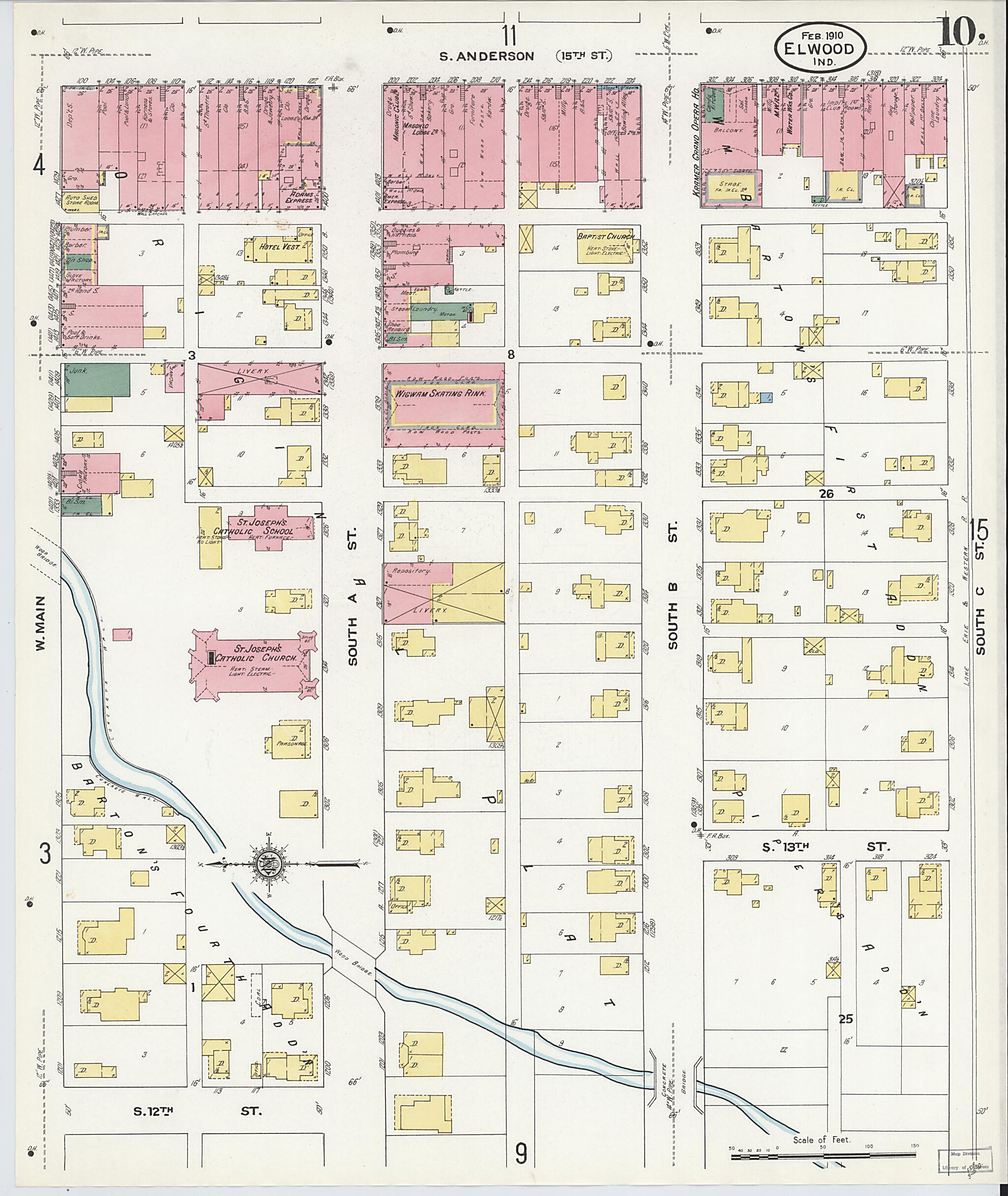 Old Map of Elwood, Madison County, Indiana [1910] Elwood, Madison ...