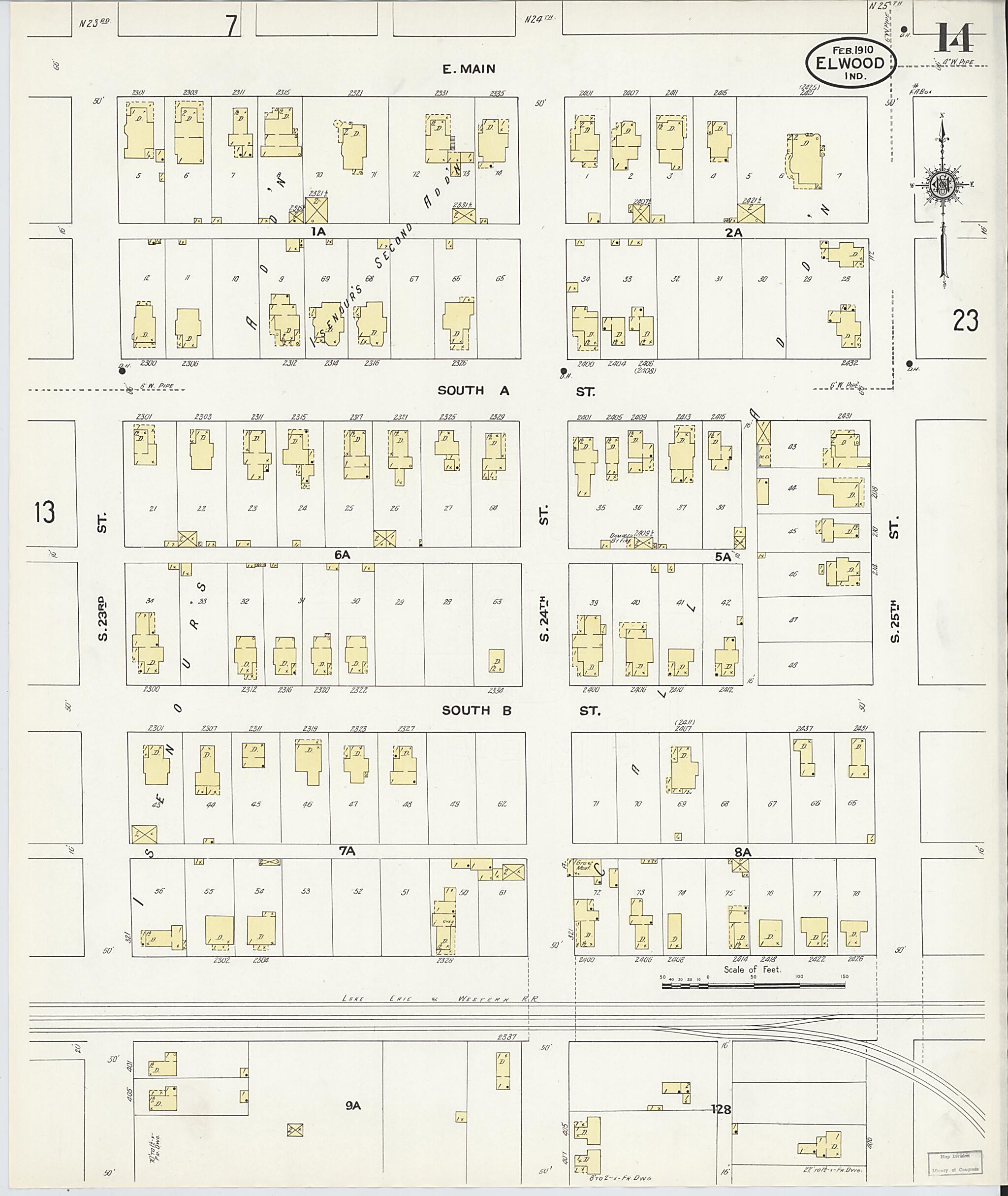 Old Map of Elwood, Madison County, Indiana [1910] Elwood, Madison ...