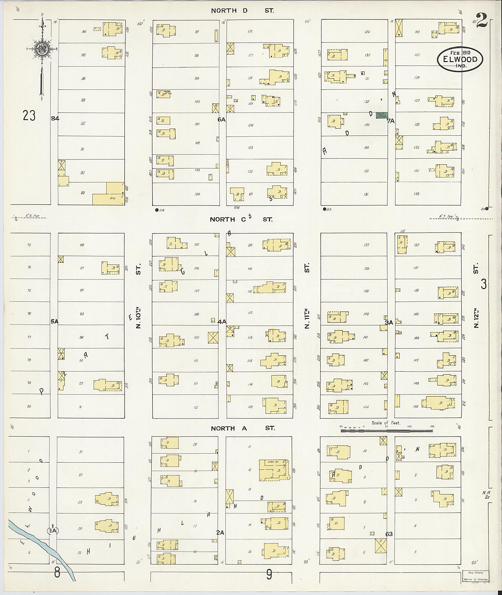 Old Map of Elwood, Madison County, Indiana [1910] Elwood, Madison ...