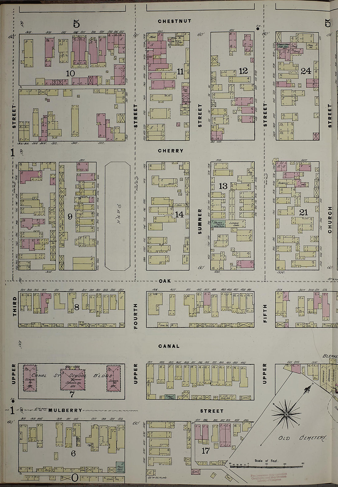 This old map of Evansville, Vanderburgh County, Indiana was created by Sanborn Map Company in 1884