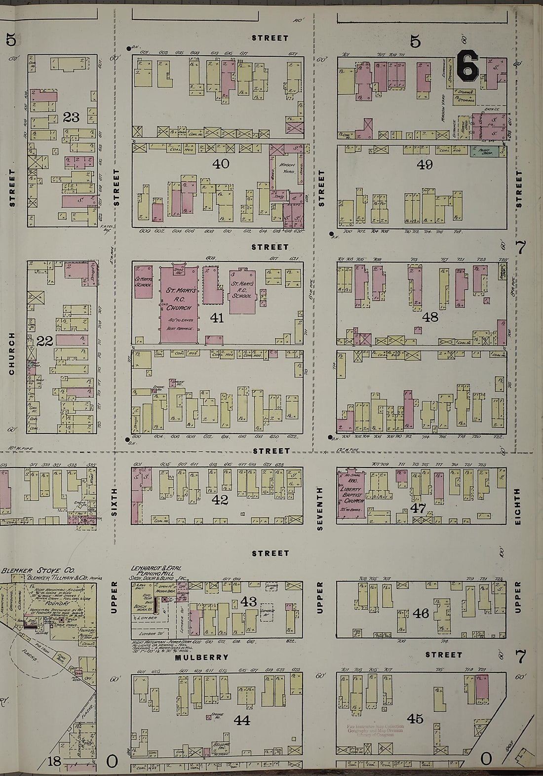 This old map of Evansville, Vanderburgh County, Indiana was created by Sanborn Map Company in 1884