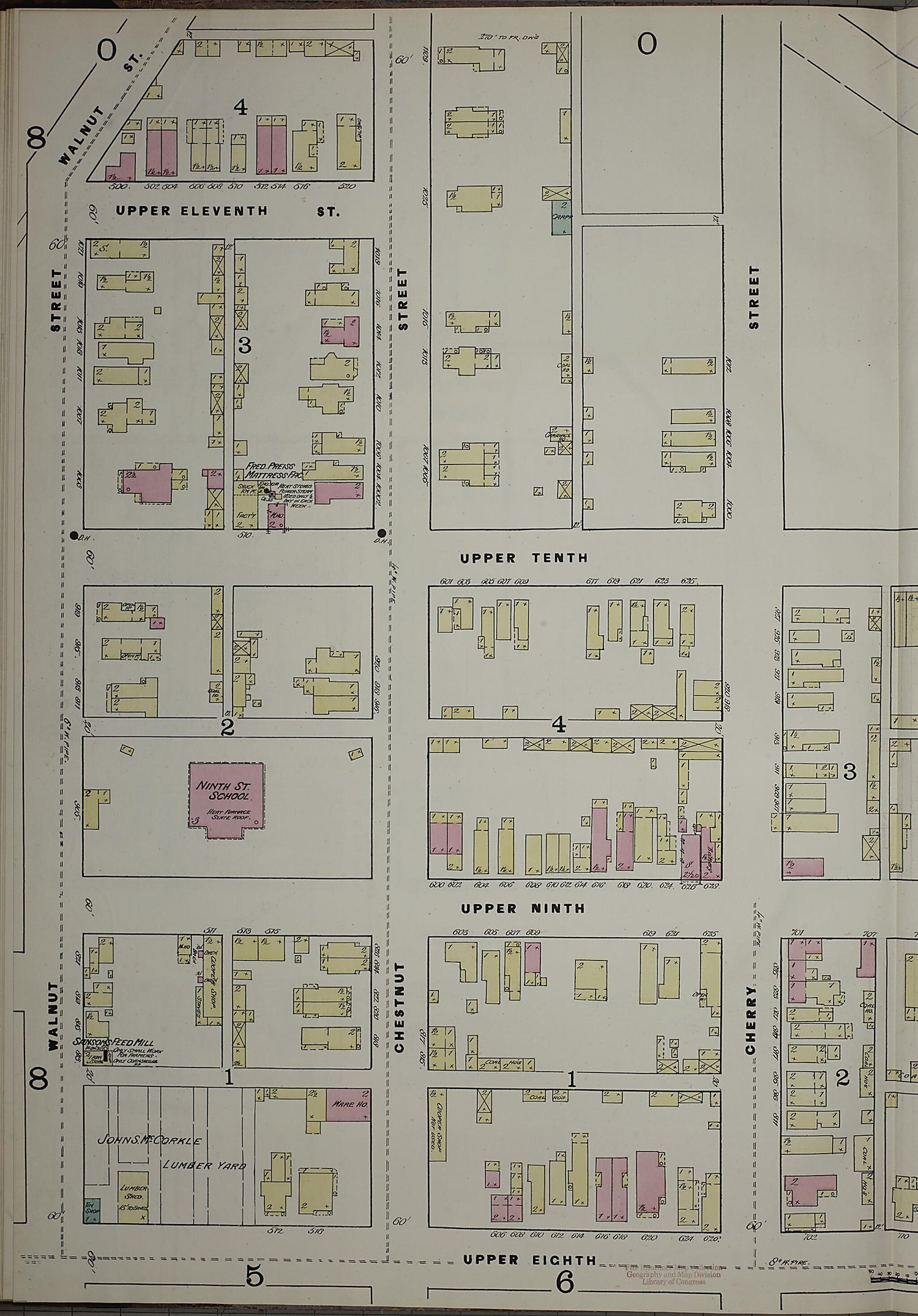 This old map of Evansville, Vanderburgh County, Indiana was created by Sanborn Map Company in 1884