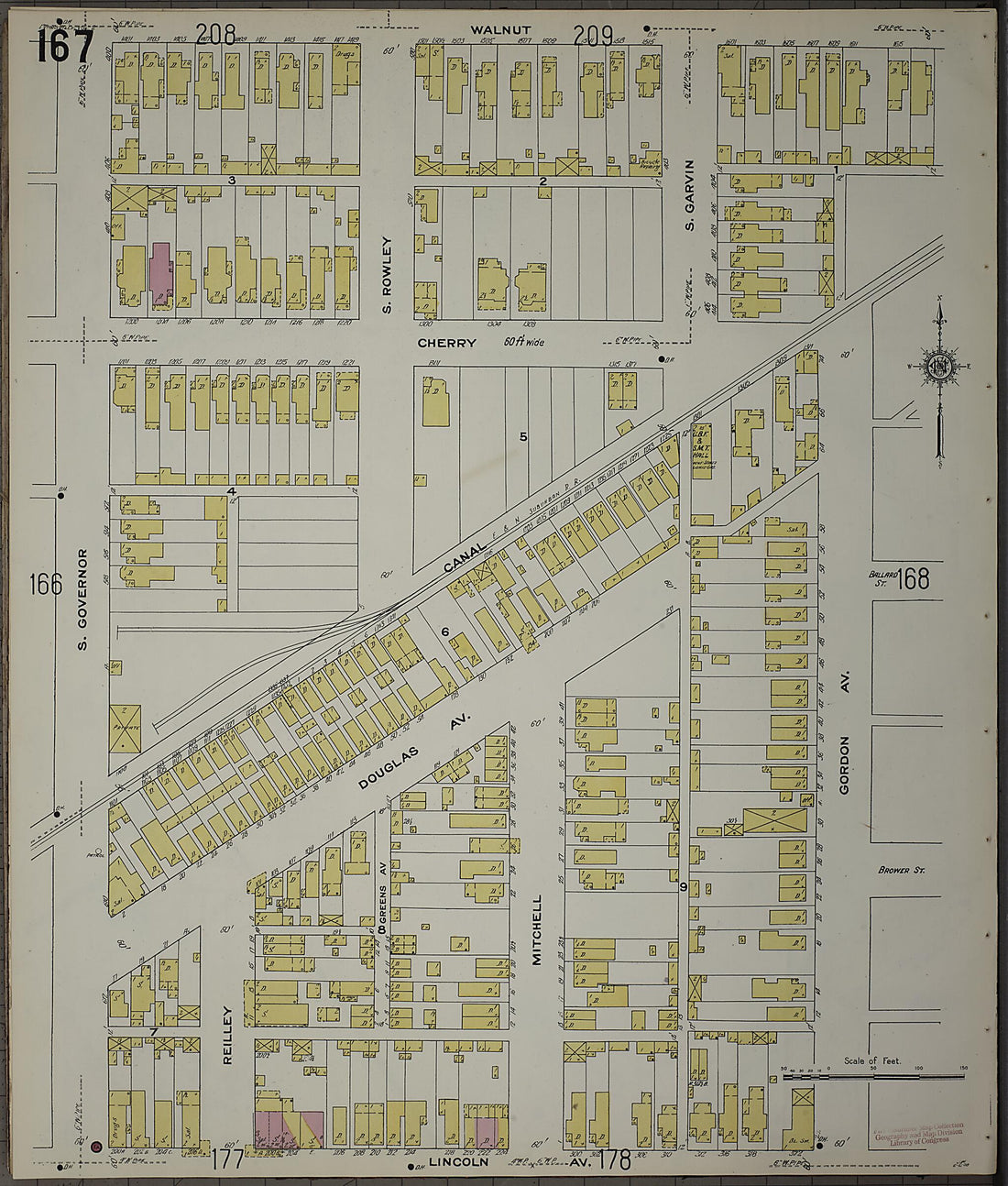 This old map of Evansville, Vanderburgh County, Indiana was created by Sanborn Map Company in 1910