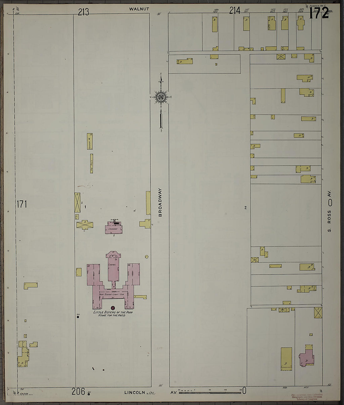 This old map of Evansville, Vanderburgh County, Indiana was created by Sanborn Map Company in 1910