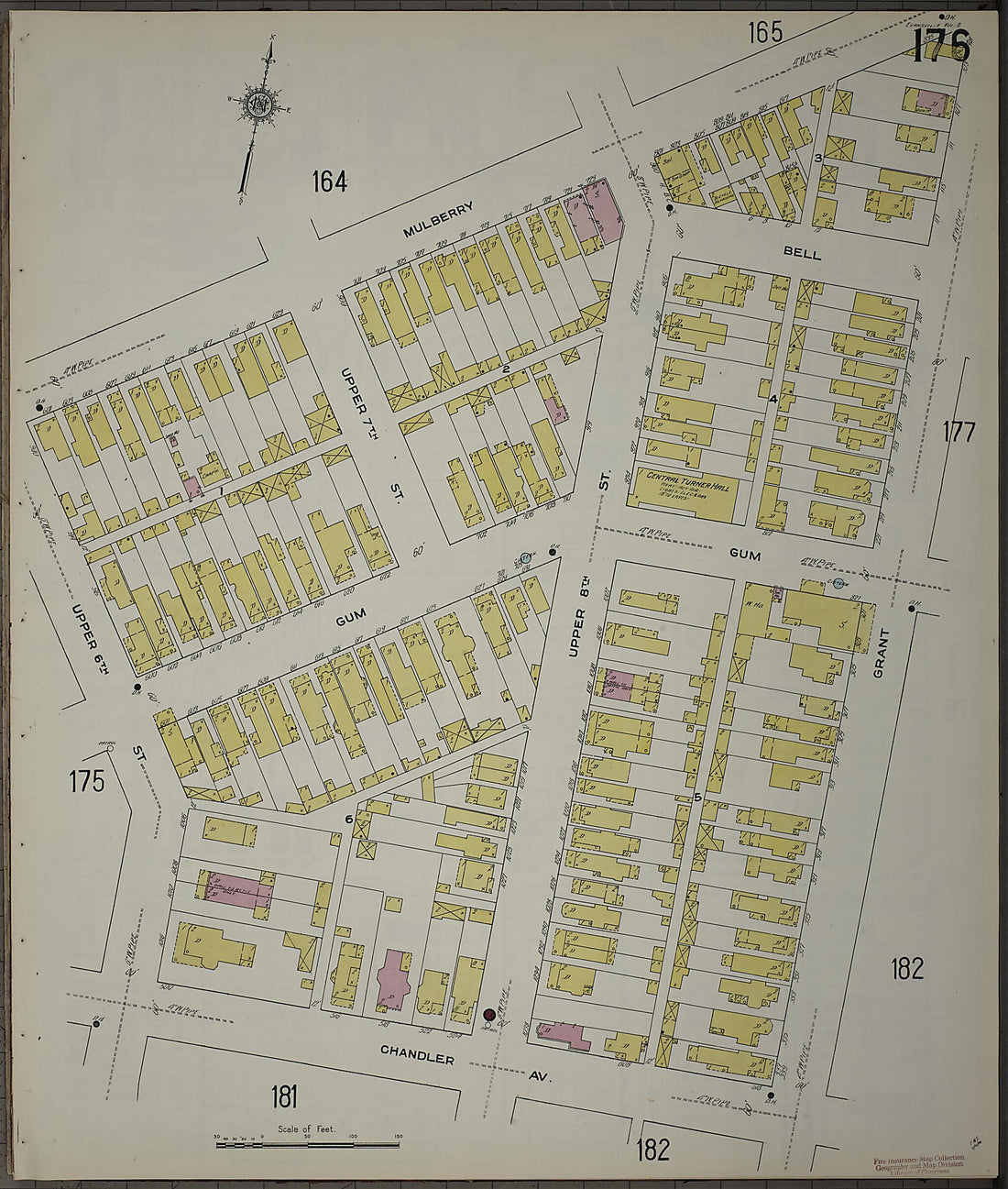 This old map of Evansville, Vanderburgh County, Indiana was created by Sanborn Map Company in 1910