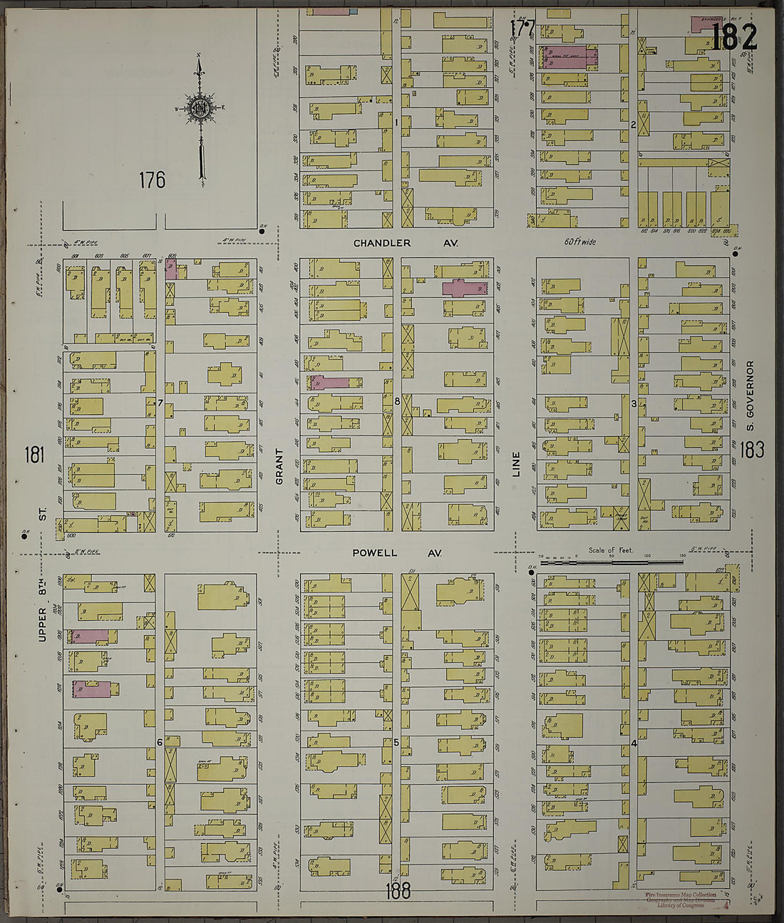 This old map of Evansville, Vanderburgh County, Indiana was created by Sanborn Map Company in 1910