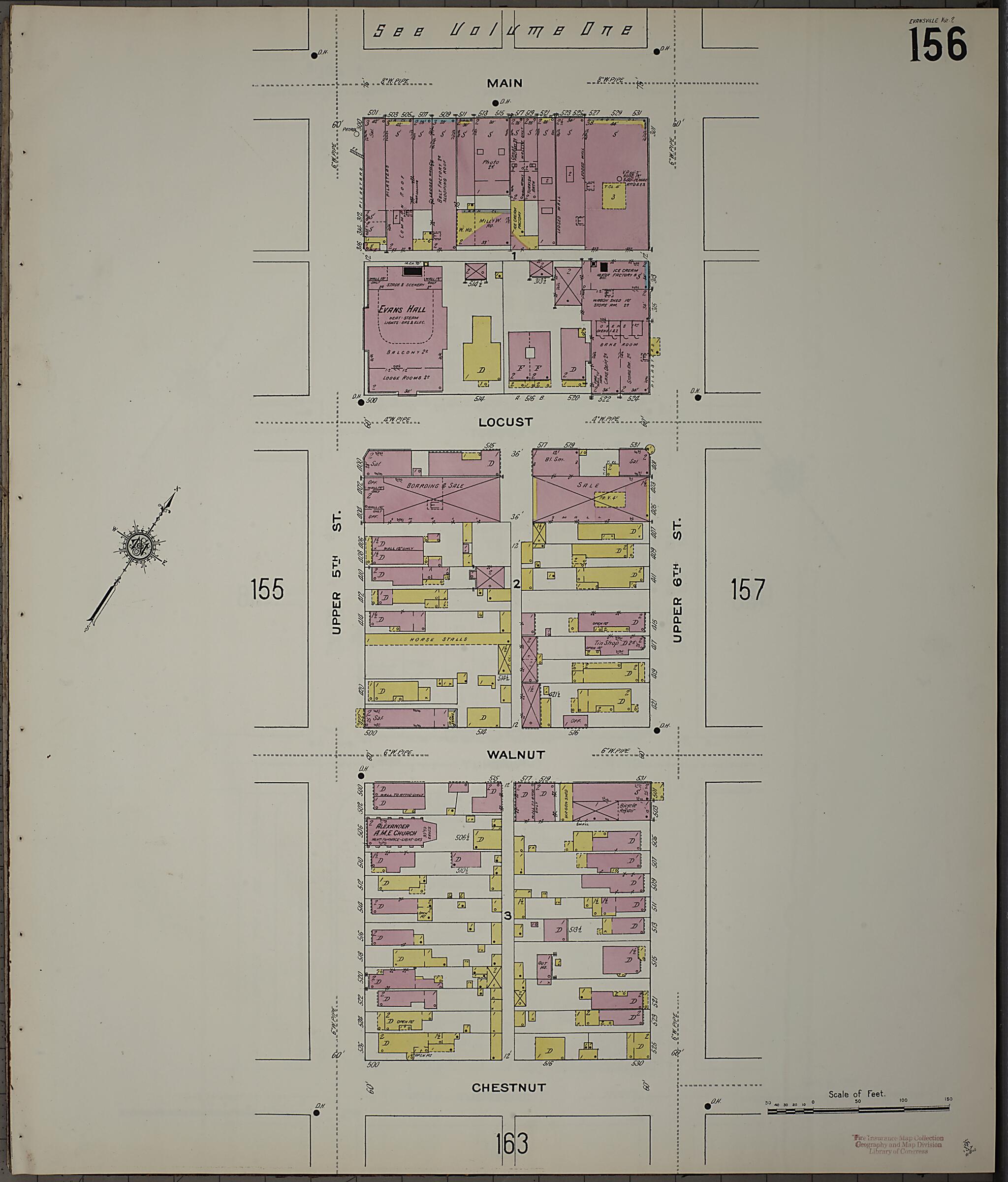 This old map of Evansville, Vanderburgh County, Indiana was created by Sanborn Map Company in 1910