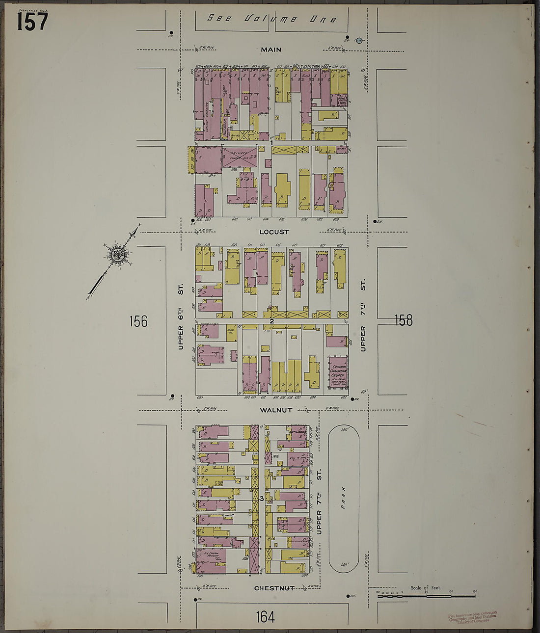 This old map of Evansville, Vanderburgh County, Indiana was created by Sanborn Map Company in 1910