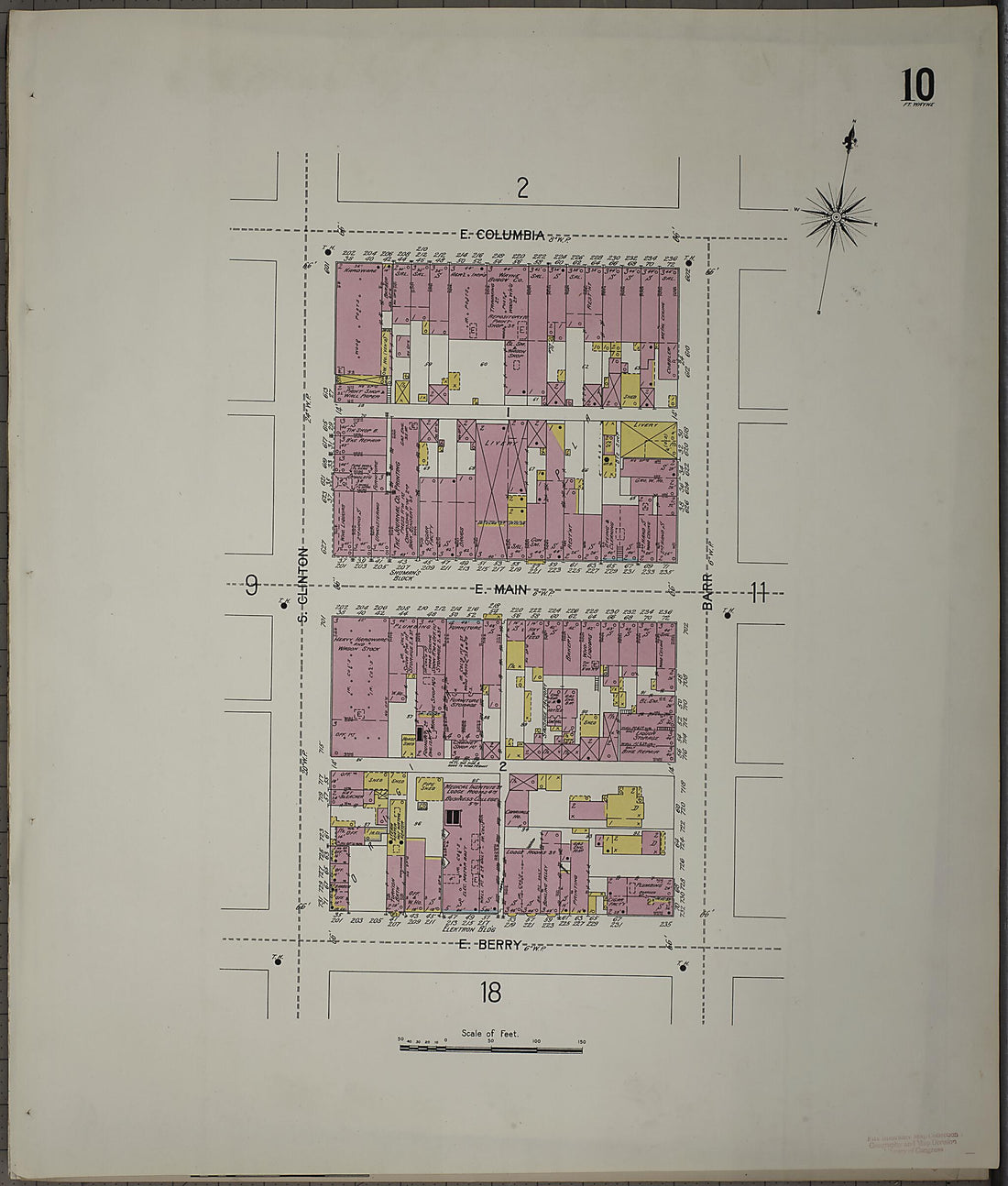 This old map of Fort Wayne, Allen County, Indiana was created by Sanborn Map Company in 1902