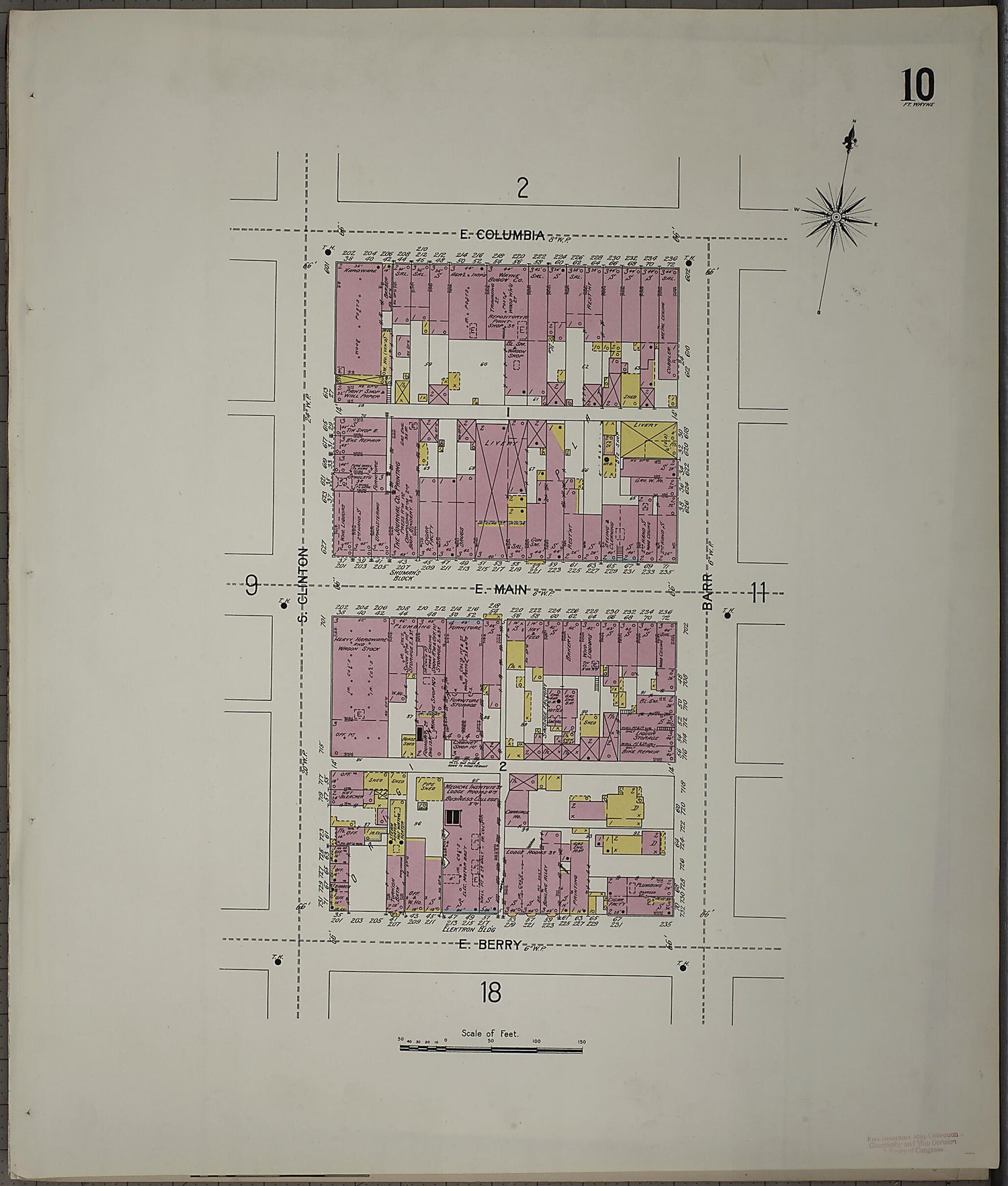 This old map of Fort Wayne, Allen County, Indiana was created by Sanborn Map Company in 1902