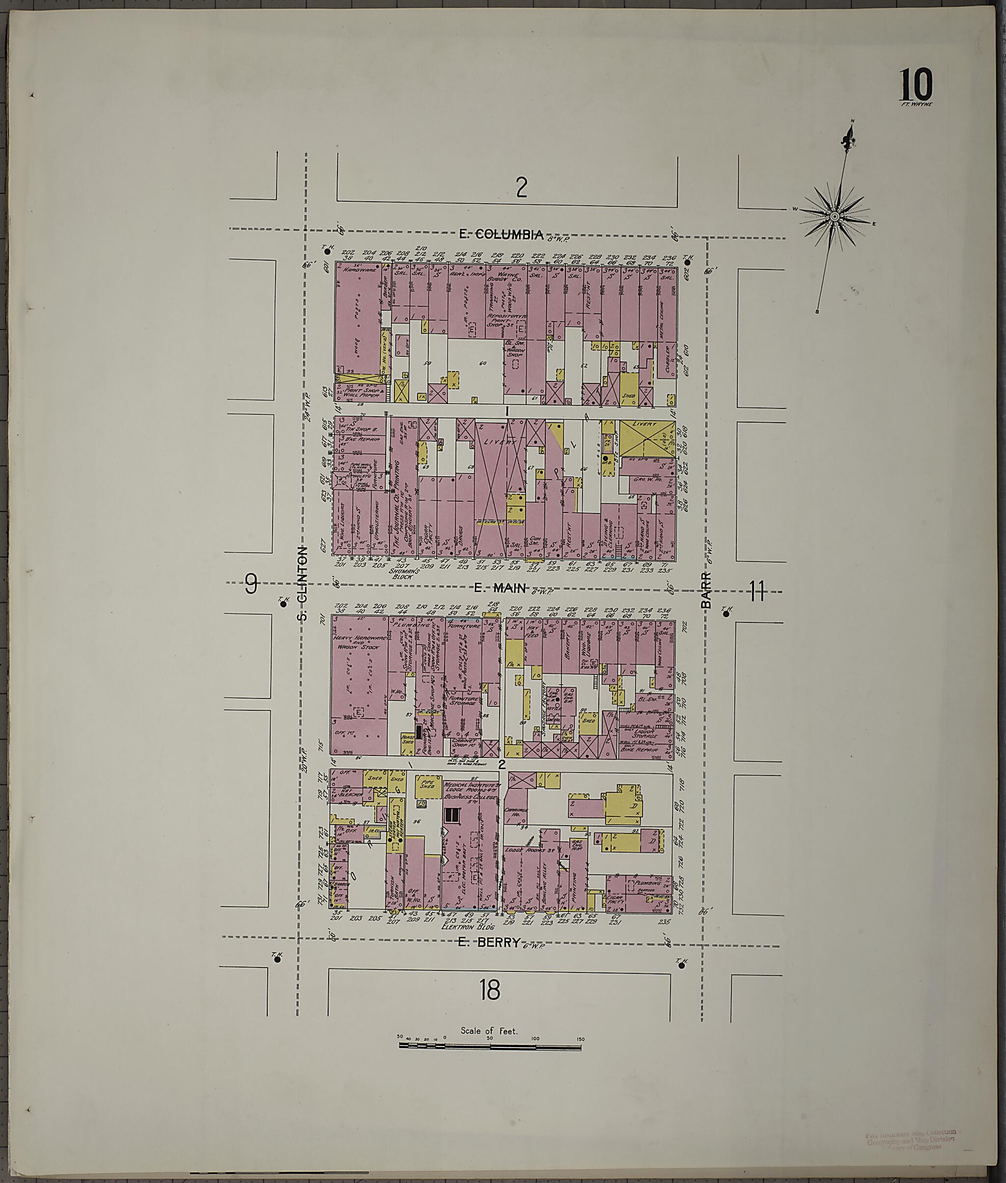 This old map of Fort Wayne, Allen County, Indiana was created by Sanborn Map Company in 1902