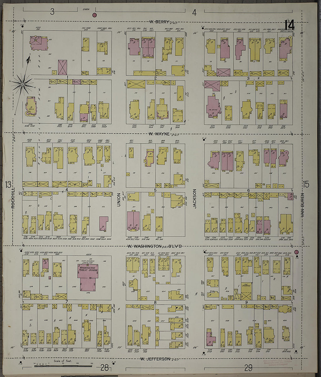 This old map of Fort Wayne, Allen County, Indiana was created by Sanborn Map Company in 1902