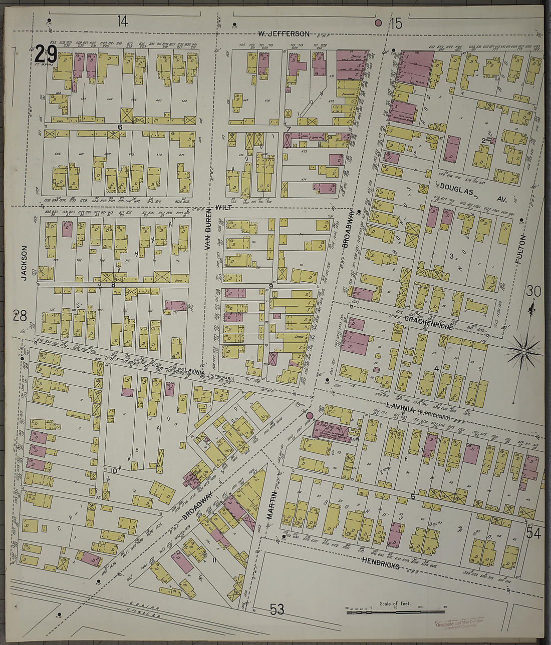 This old map of Fort Wayne, Allen County, Indiana was created by Sanborn Map Company in 1902