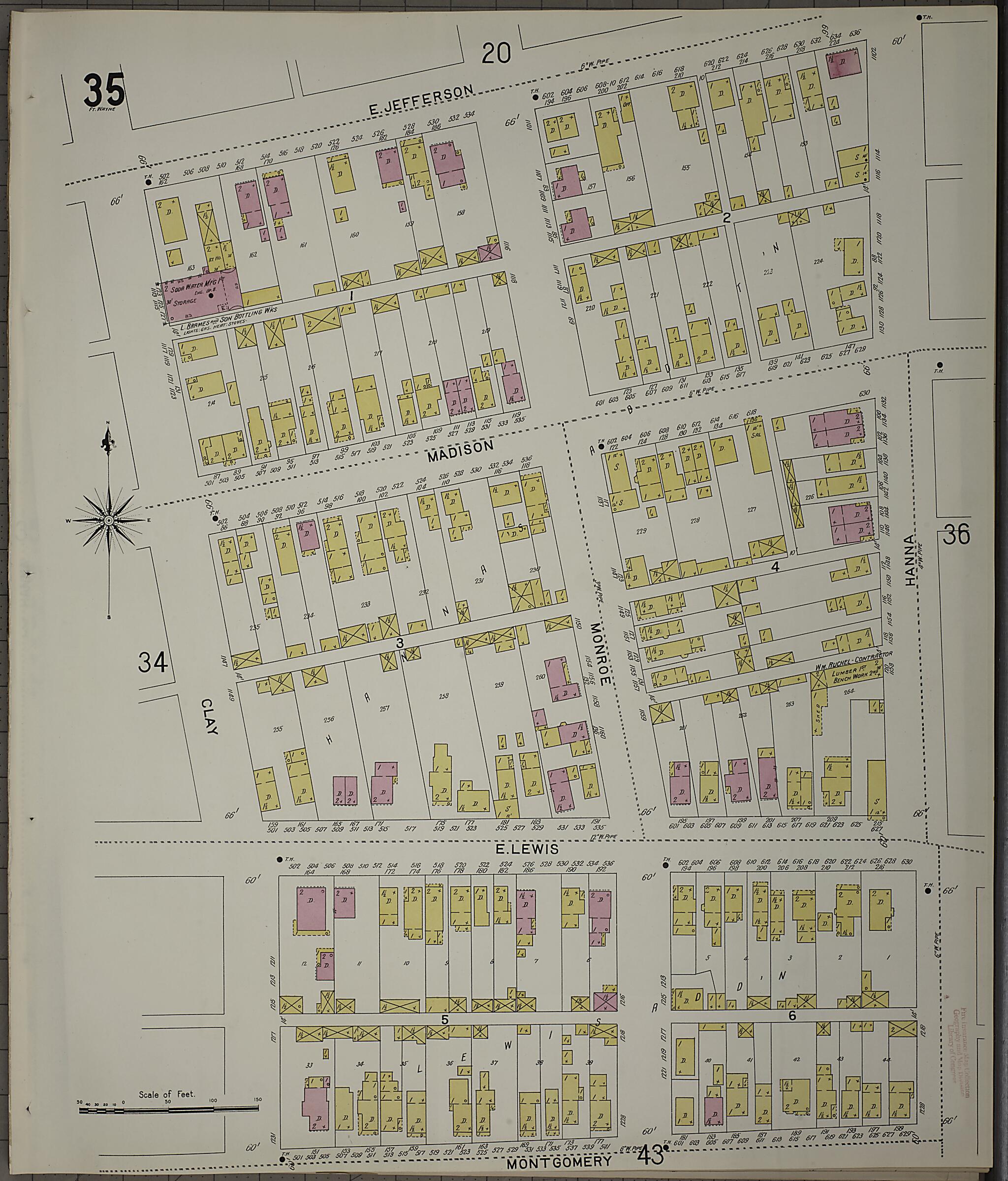 This old map of Fort Wayne, Allen County, Indiana was created by Sanborn Map Company in 1902