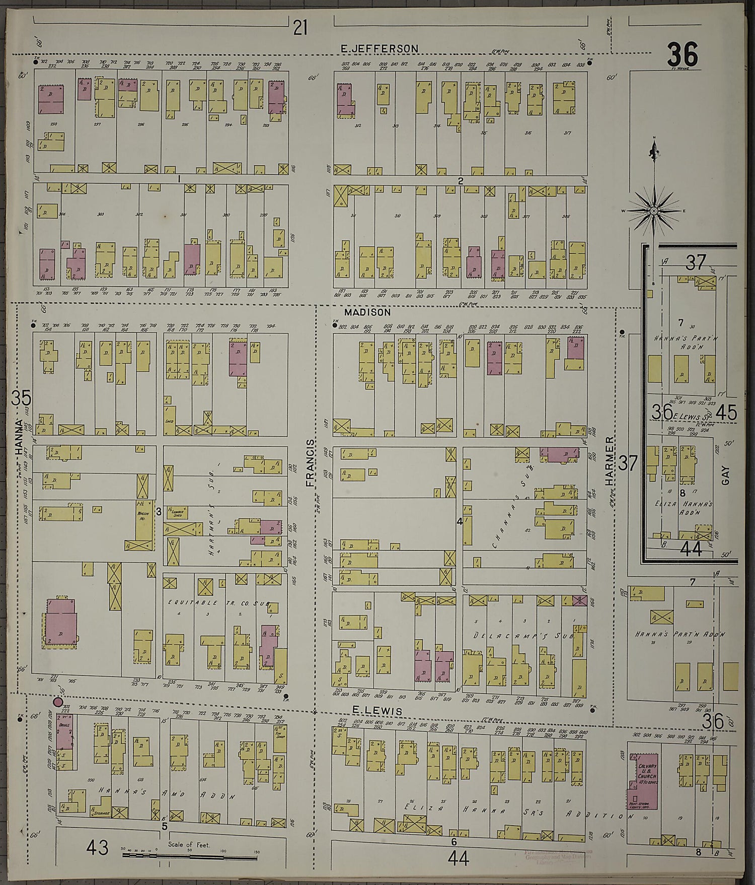 This old map of Fort Wayne, Allen County, Indiana was created by Sanborn Map Company in 1902