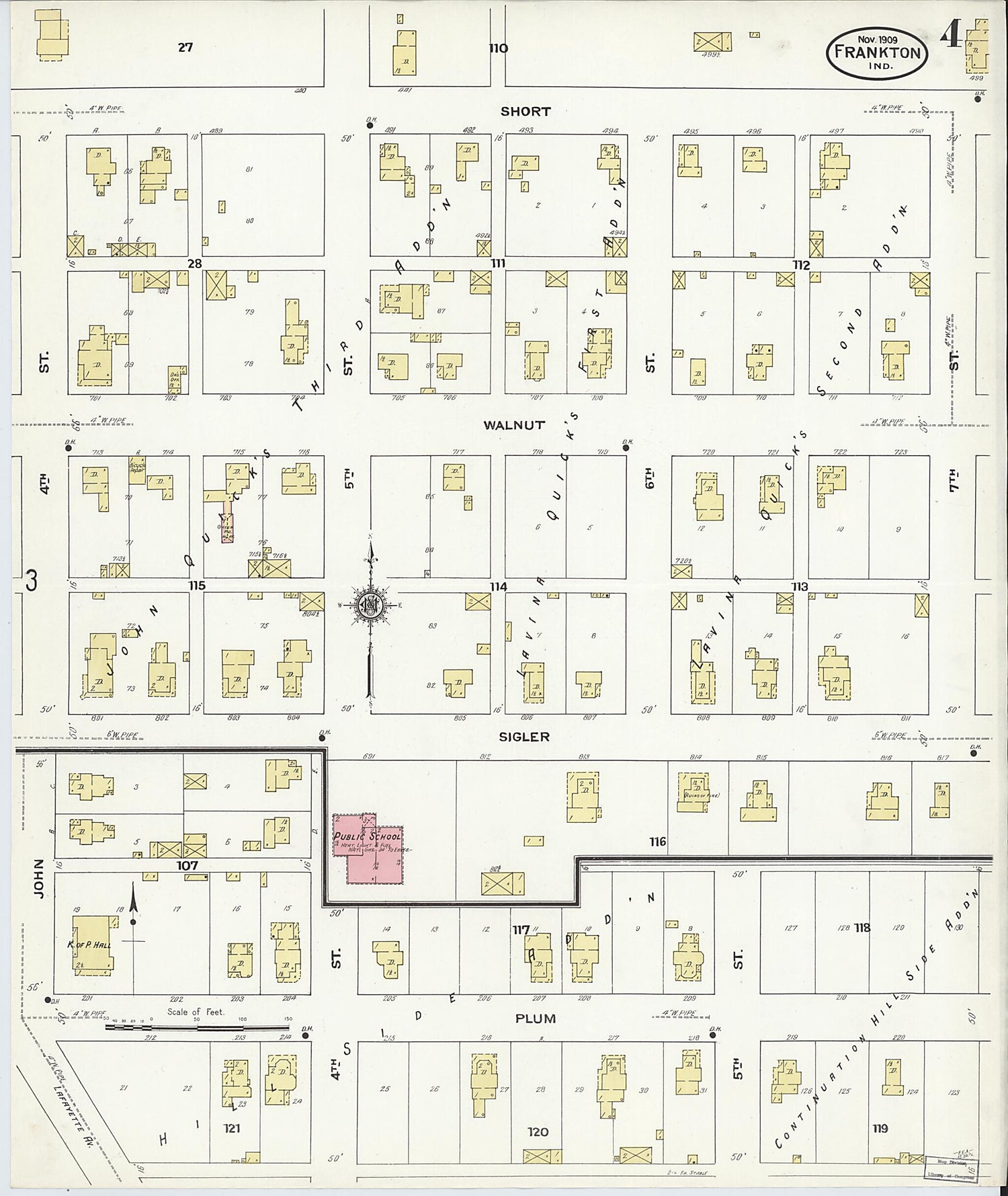 This old map of Frankton, Madison County, Indiana was created by Sanborn Map Company in 1909