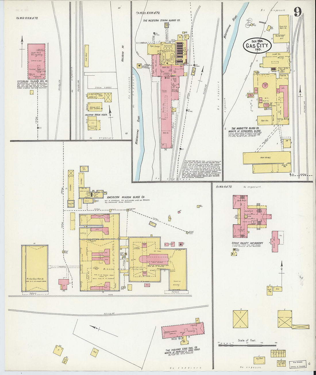 This old map of Gas City, Grant County, Indiana was created by Sanborn Map Company in 1904