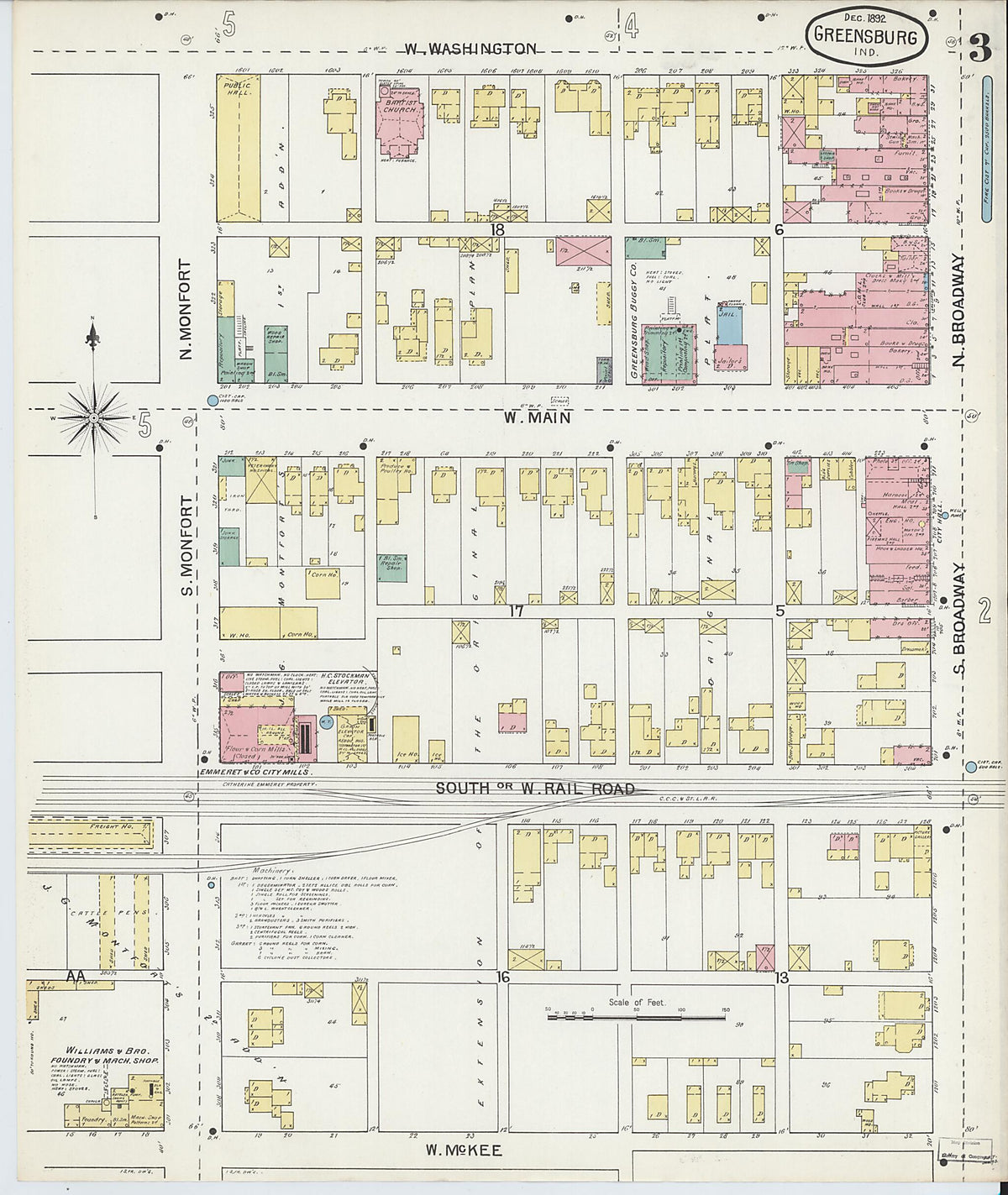 Greensburg, Decatur County, Indiana 1897 (Sheet 3 of 5) by Relic Map Company