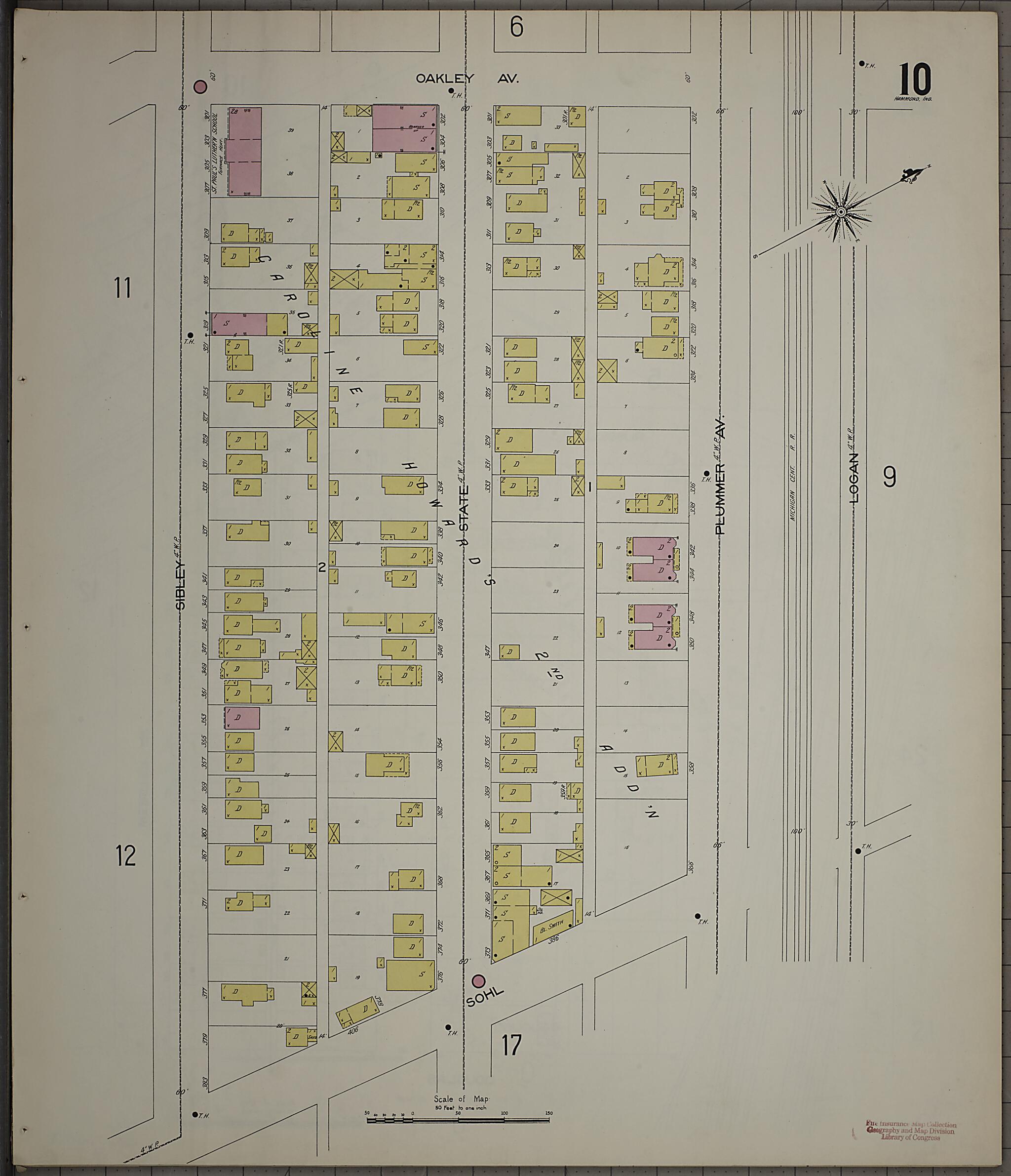 This old map of Hammond, Lake County, Indiana was created by Sanborn Map Company in 1898