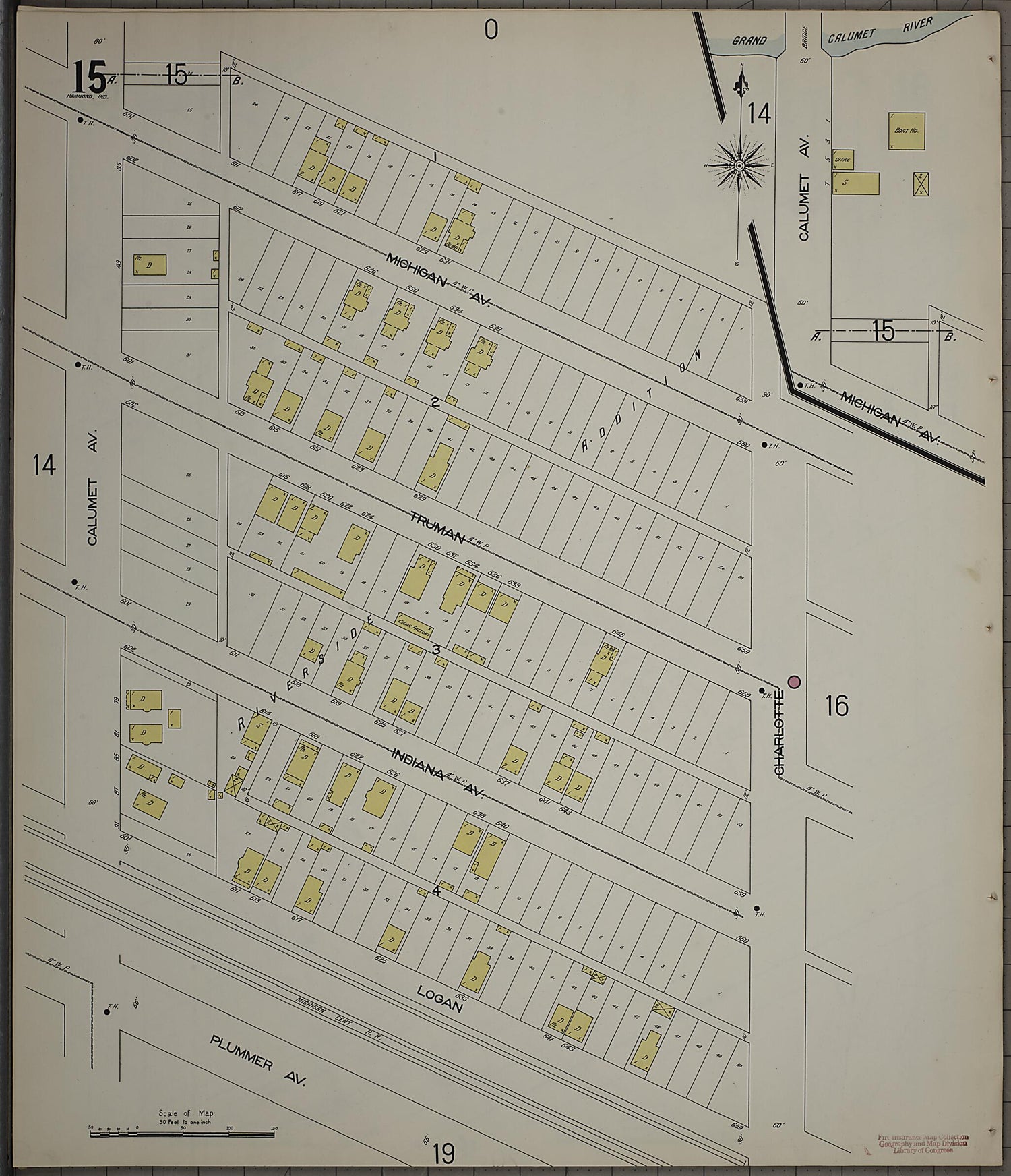 This old map of Hammond, Lake County, Indiana was created by Sanborn Map Company in 1898