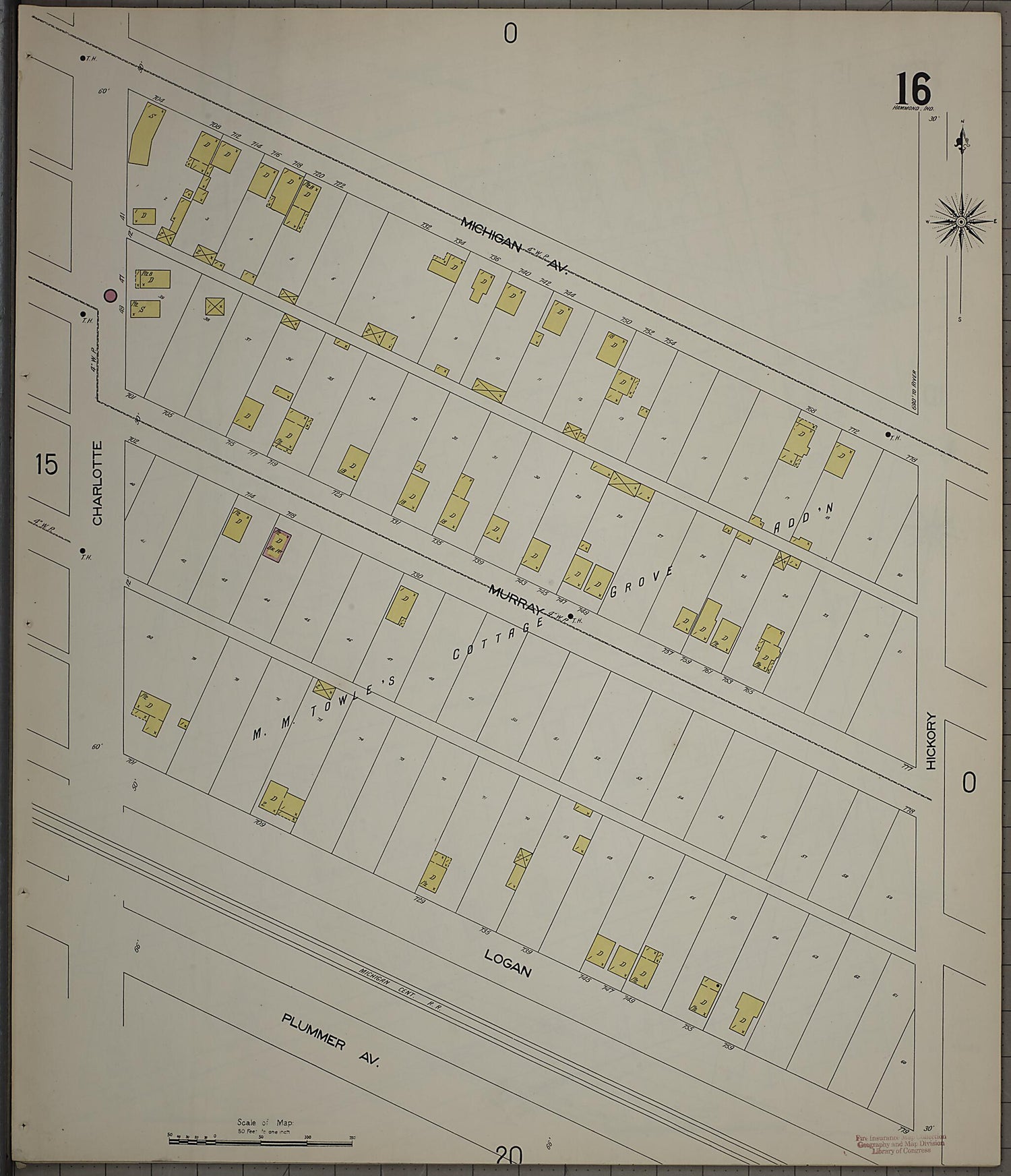 This old map of Hammond, Lake County, Indiana was created by Sanborn Map Company in 1898