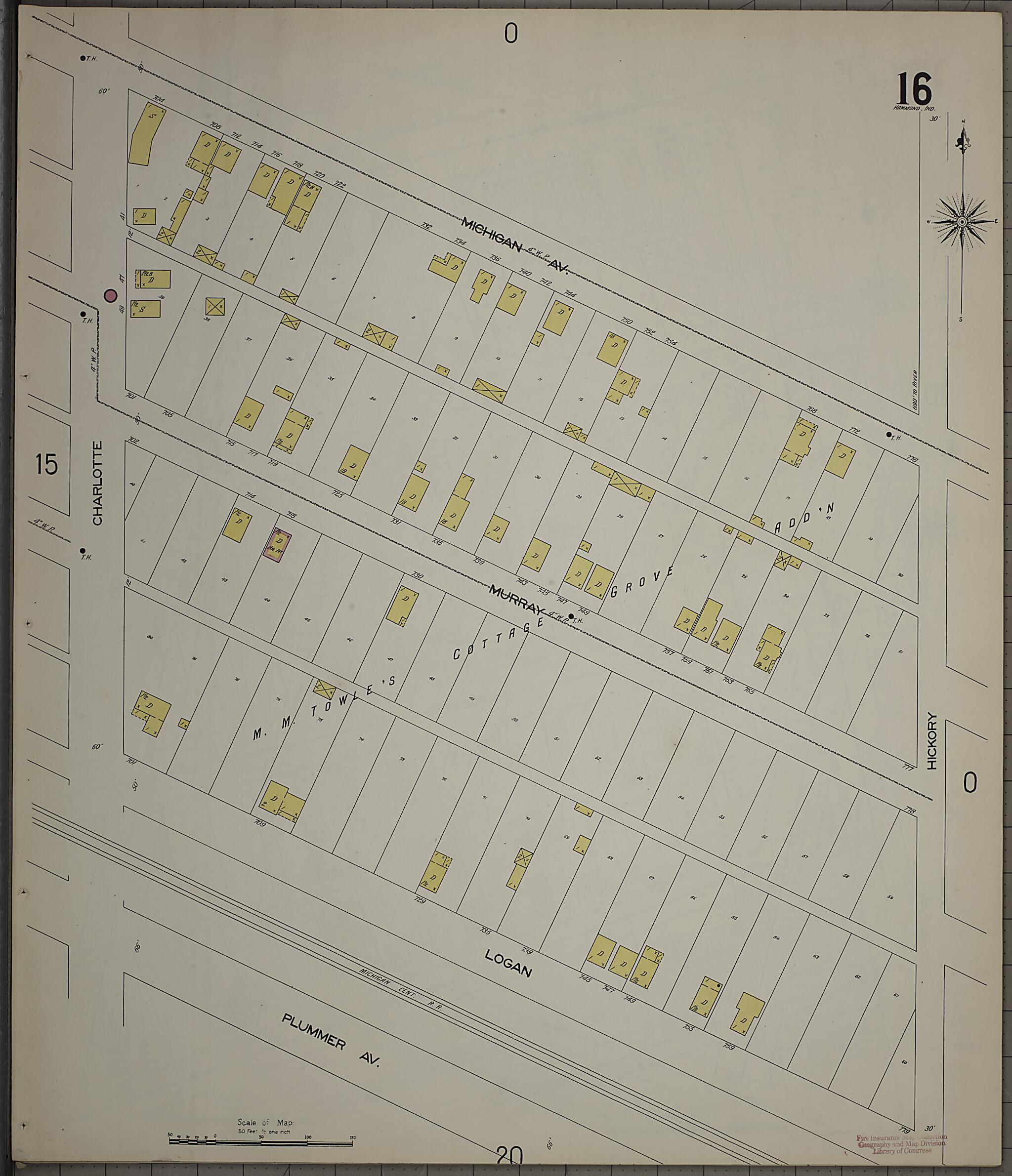 This old map of Hammond, Lake County, Indiana was created by Sanborn Map Company in 1898