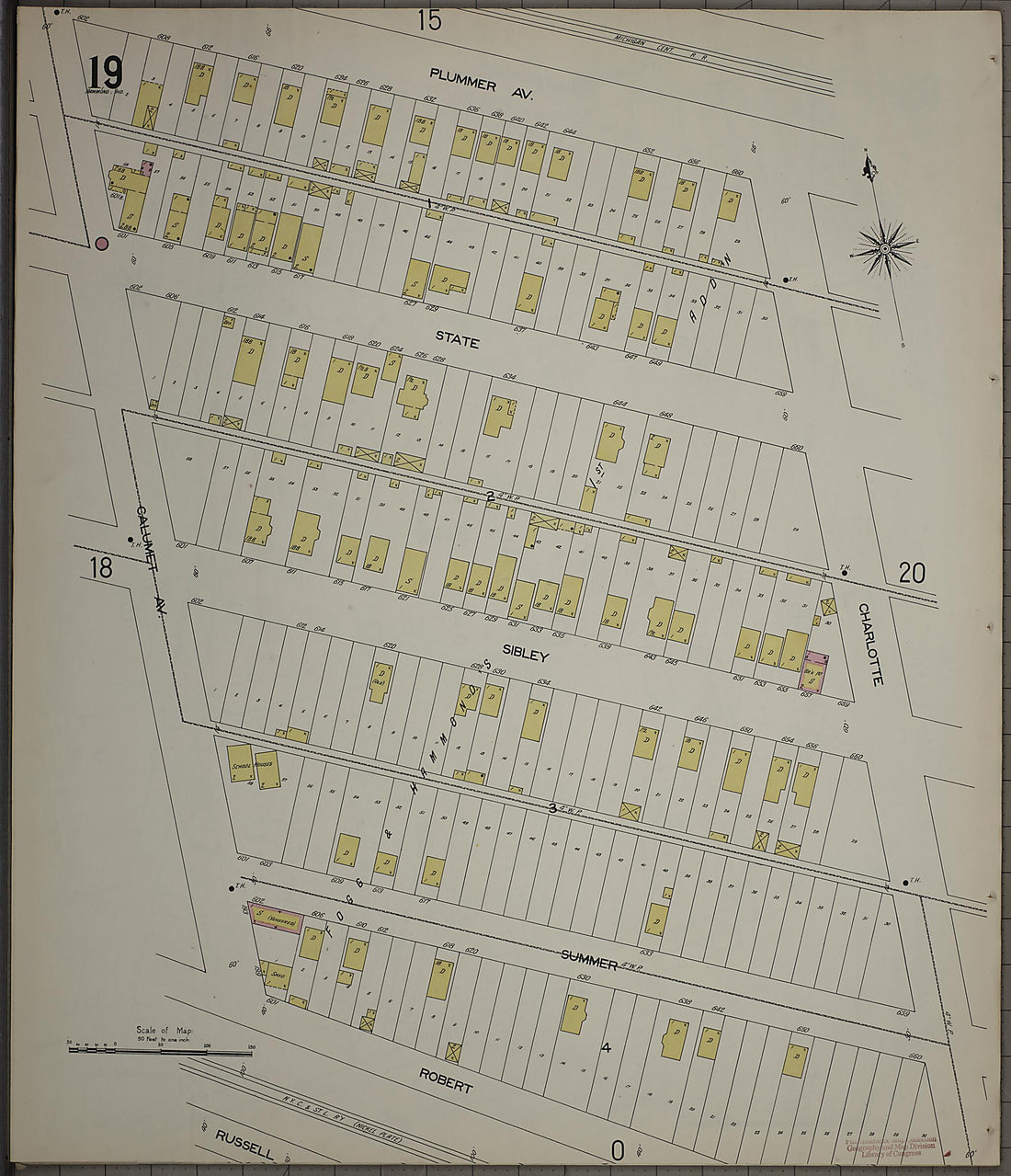 This old map of Hammond, Lake County, Indiana was created by Sanborn Map Company in 1898