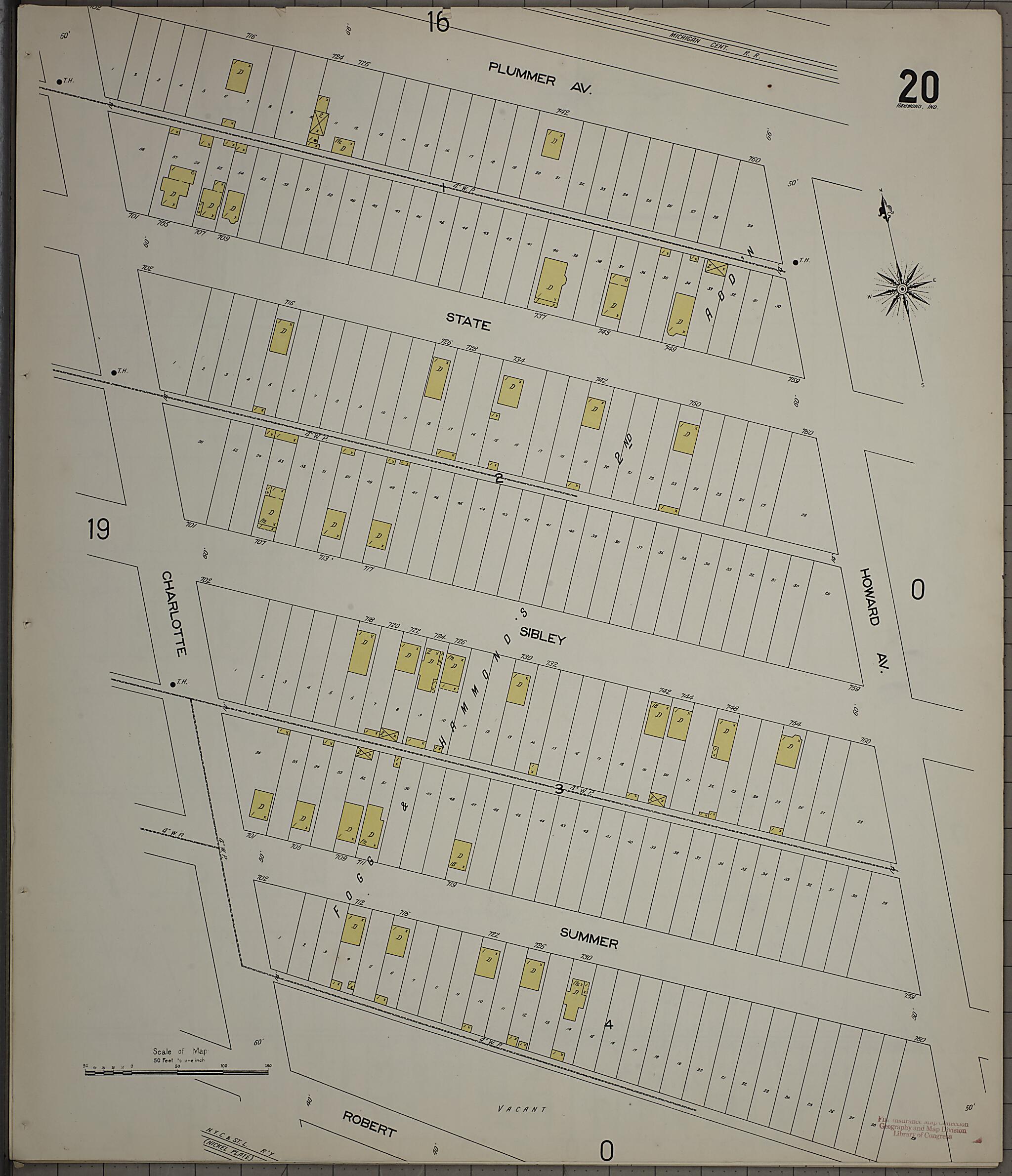 This old map of Hammond, Lake County, Indiana was created by Sanborn Map Company in 1898