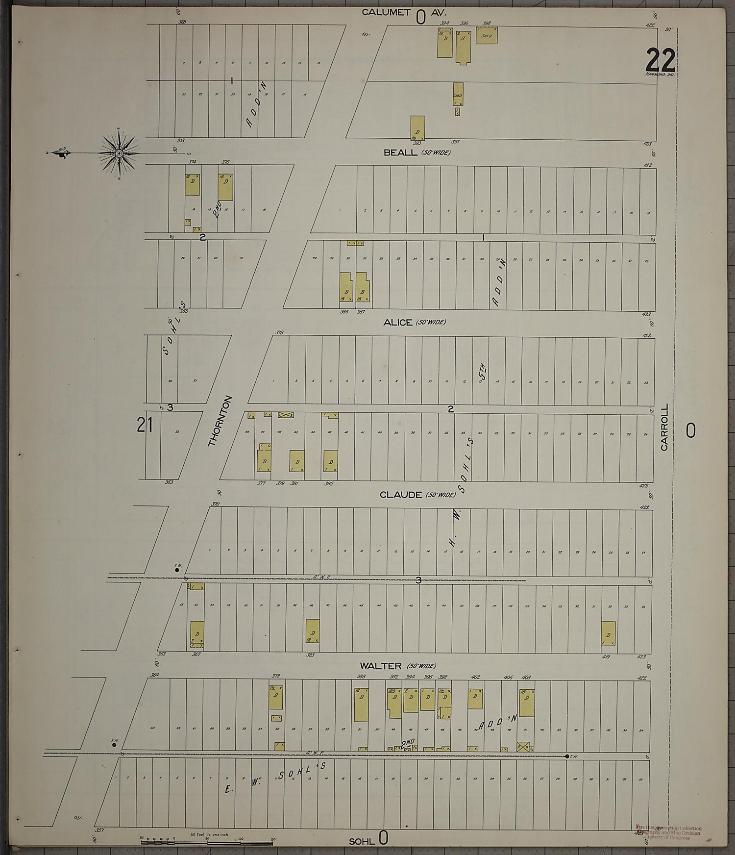 This old map of Hammond, Lake County, Indiana was created by Sanborn Map Company in 1898