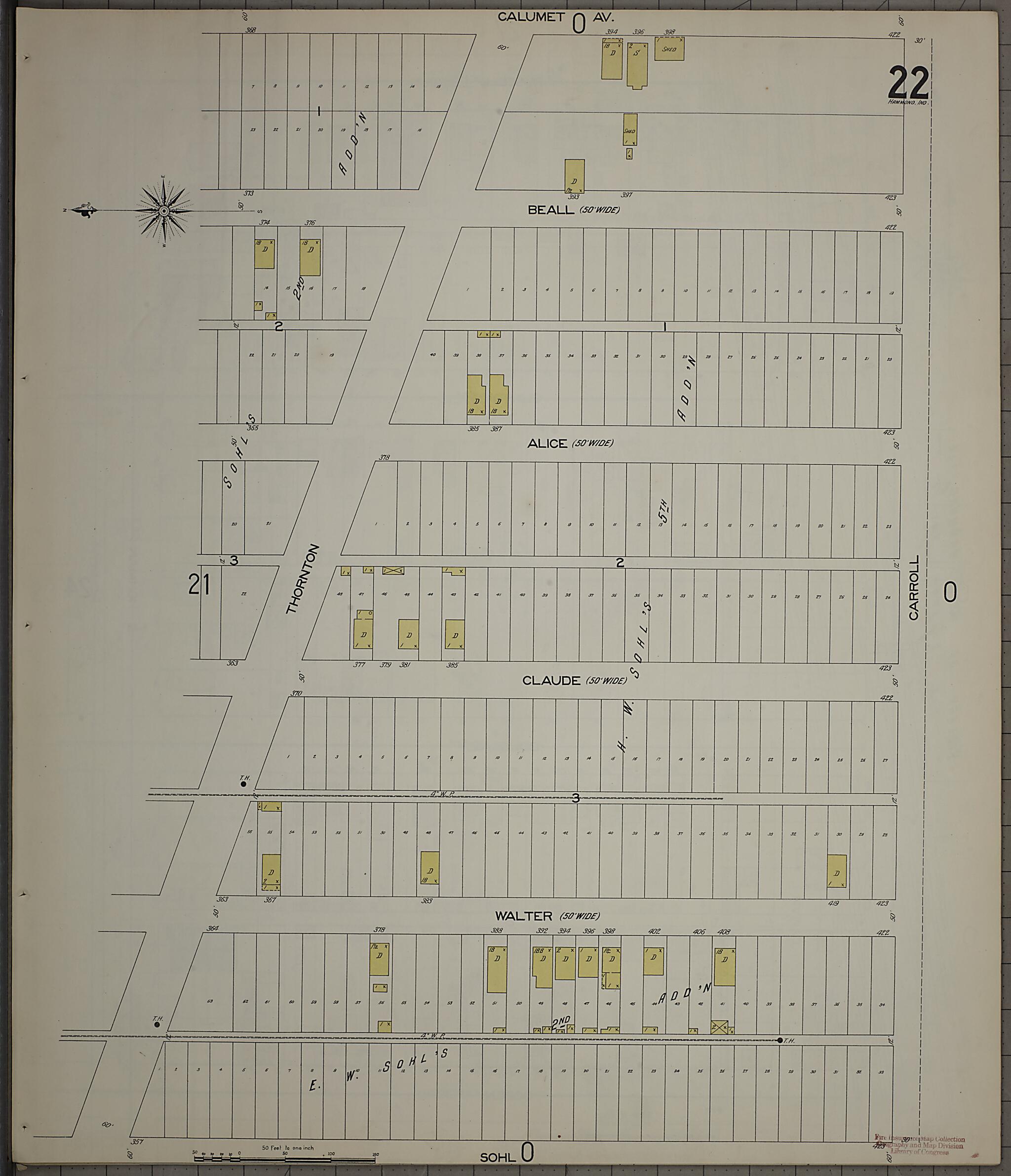 This old map of Hammond, Lake County, Indiana was created by Sanborn Map Company in 1898