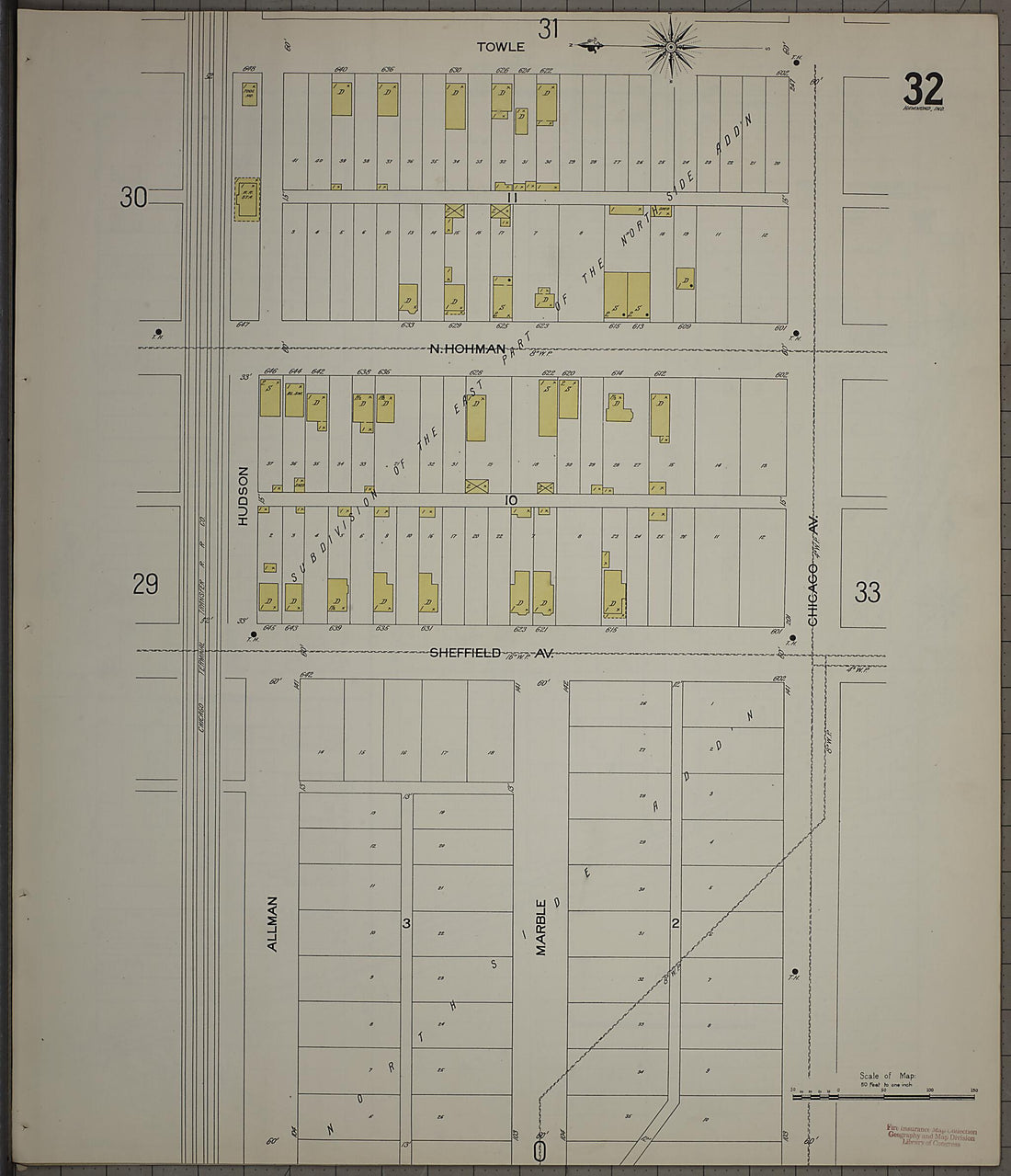 This old map of Hammond, Lake County, Indiana was created by Sanborn Map Company in 1898