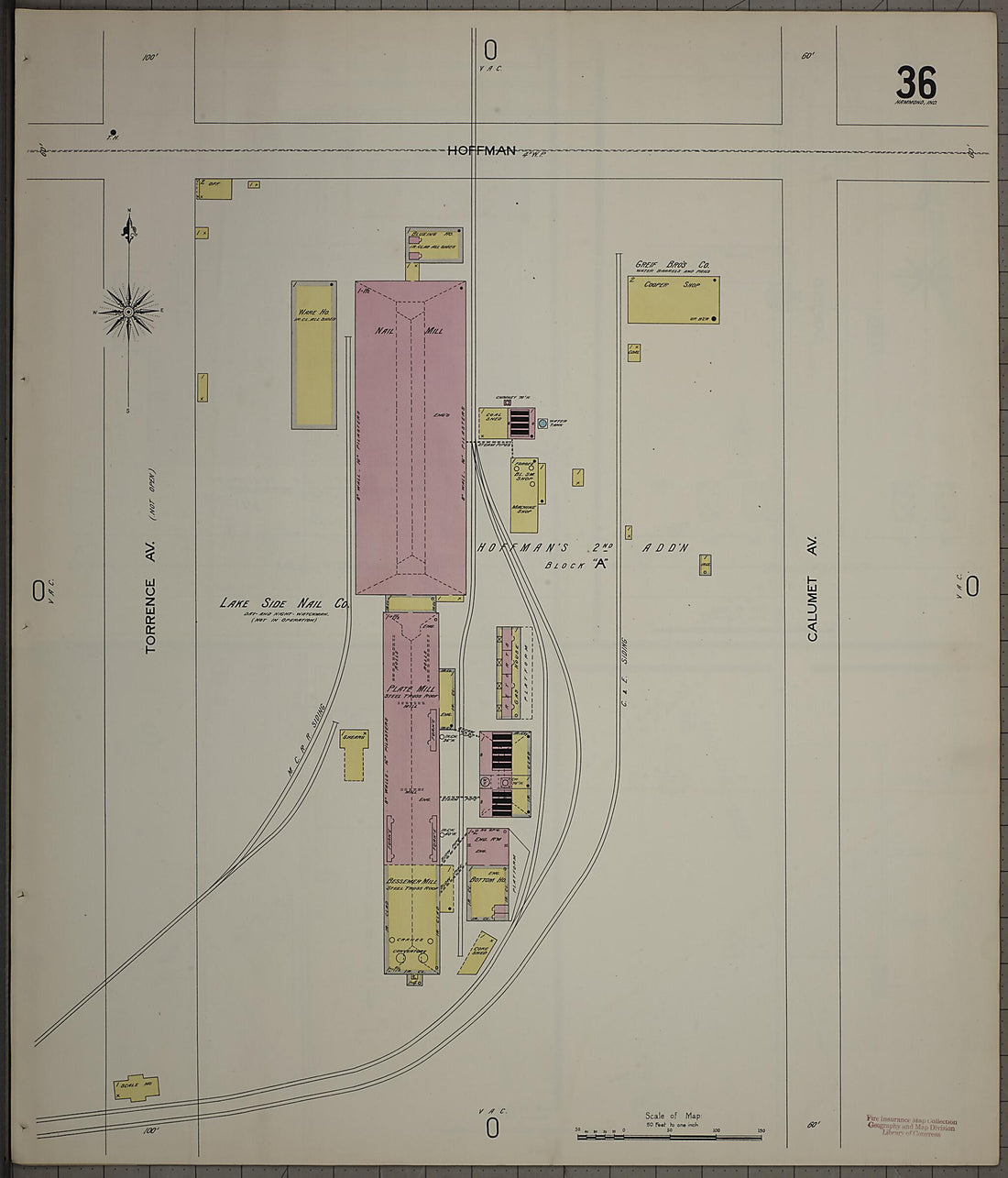 This old map of Hammond, Lake County, Indiana was created by Sanborn Map Company in 1898