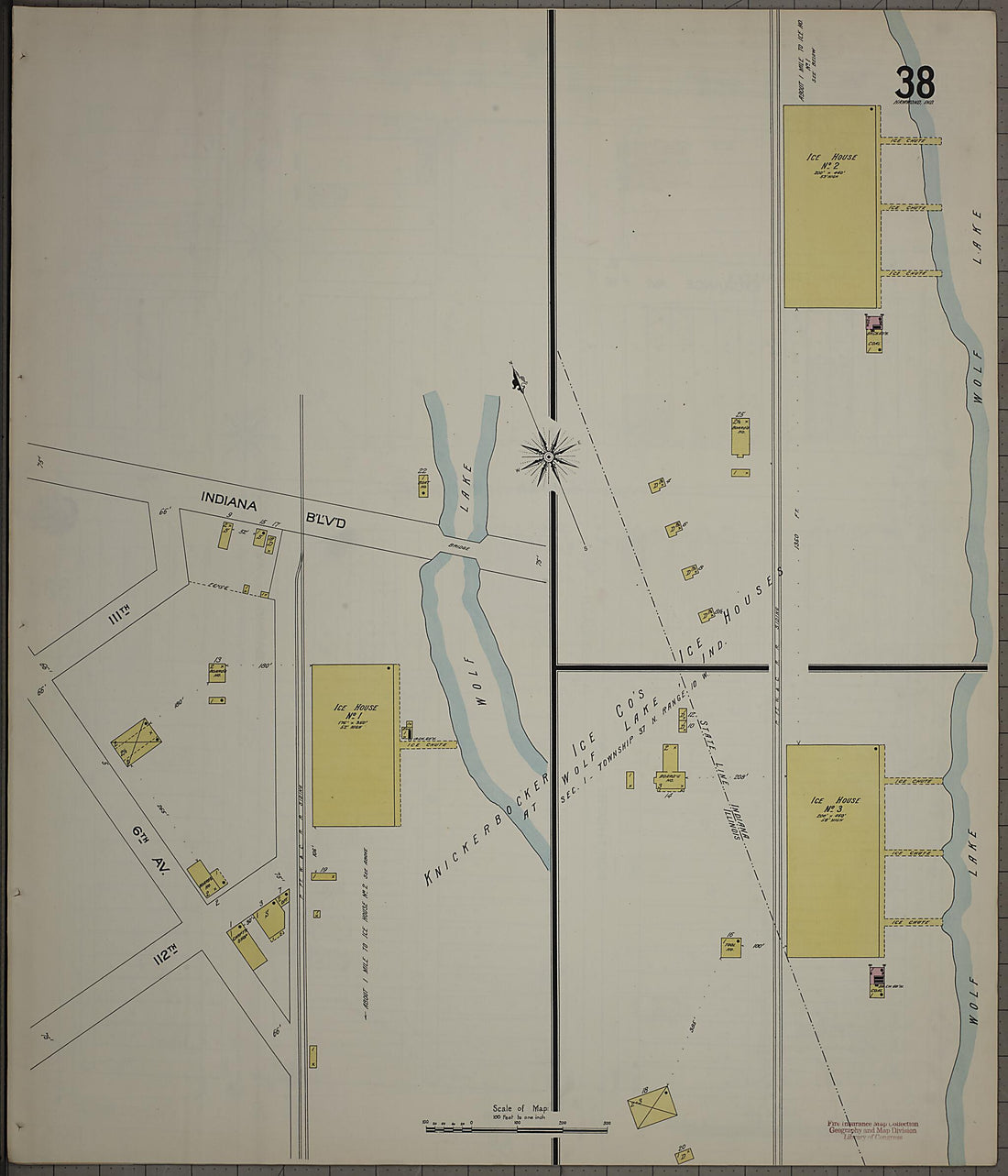 This old map of Hammond, Lake County, Indiana was created by Sanborn Map Company in 1898