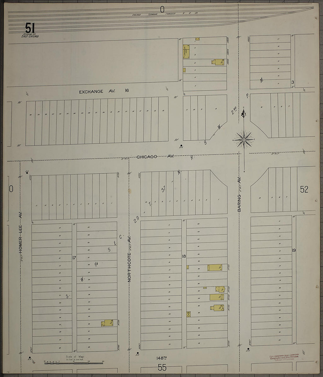 This old map of Hammond, Lake County, Indiana was created by Sanborn Map Company in 1898