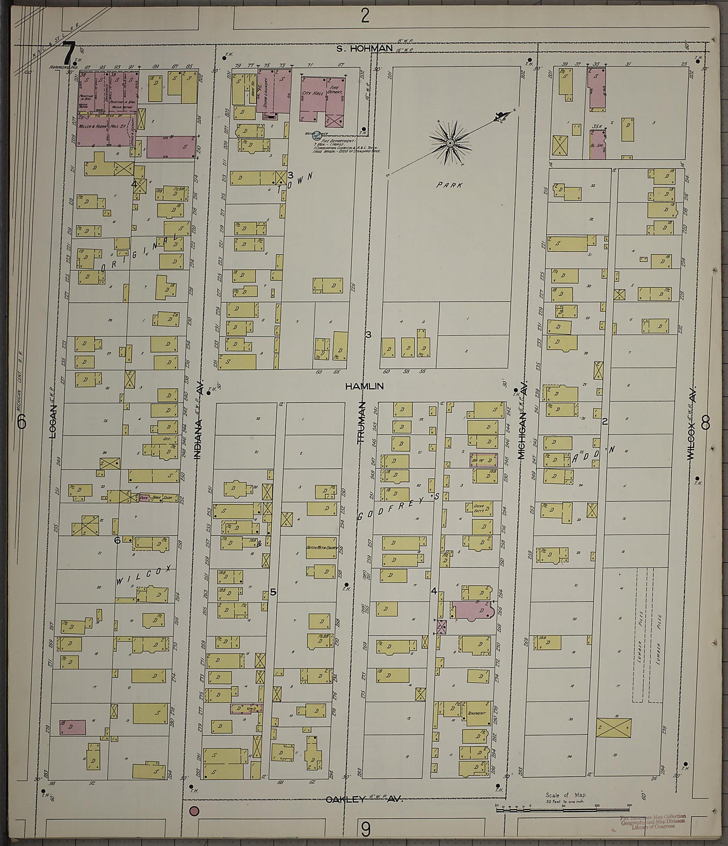 This old map of Hammond, Lake County, Indiana was created by Sanborn Map Company in 1898