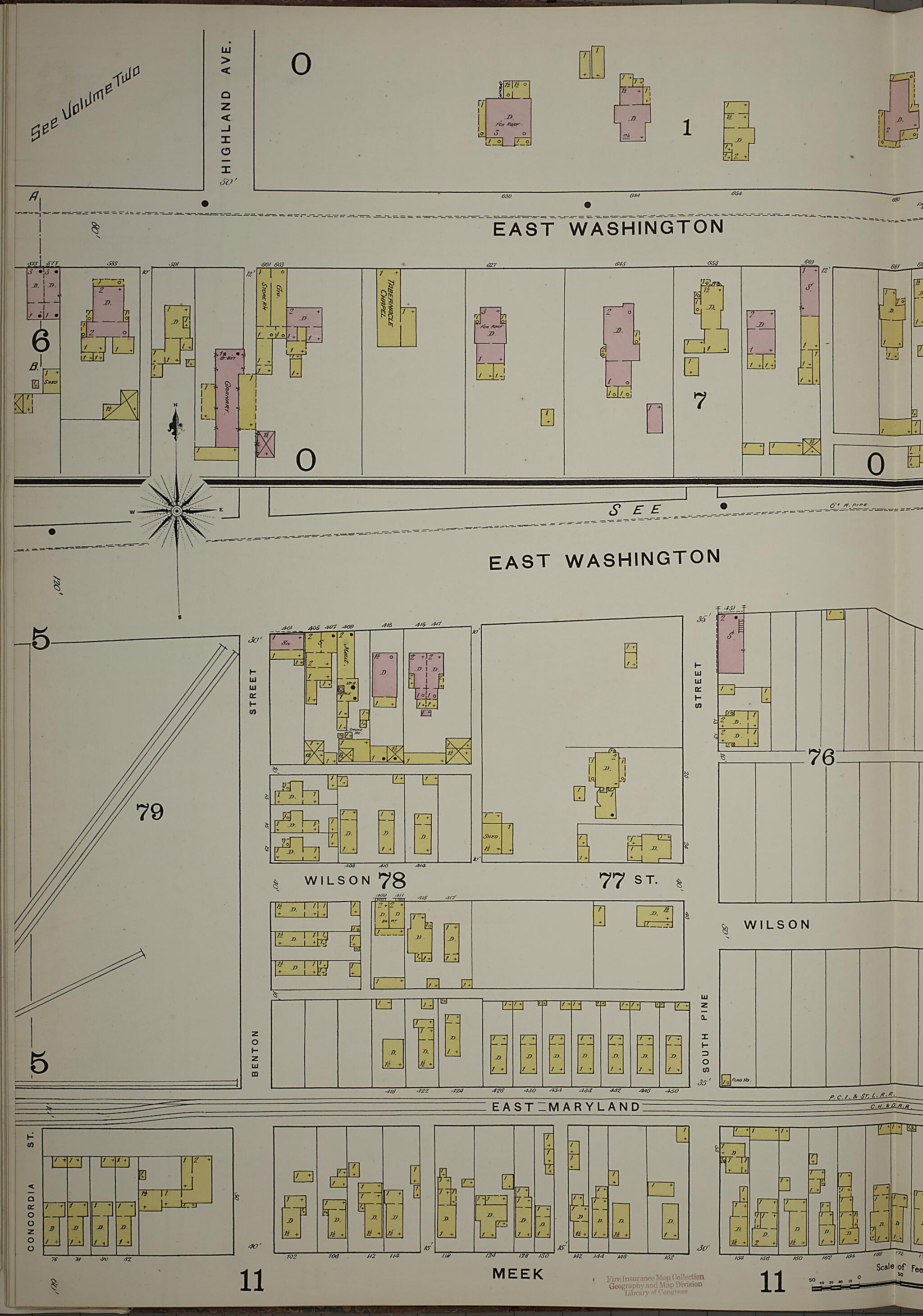 This old map of Indianapolis, Marion County, Indiana was created by Sanborn Map Company in 1887