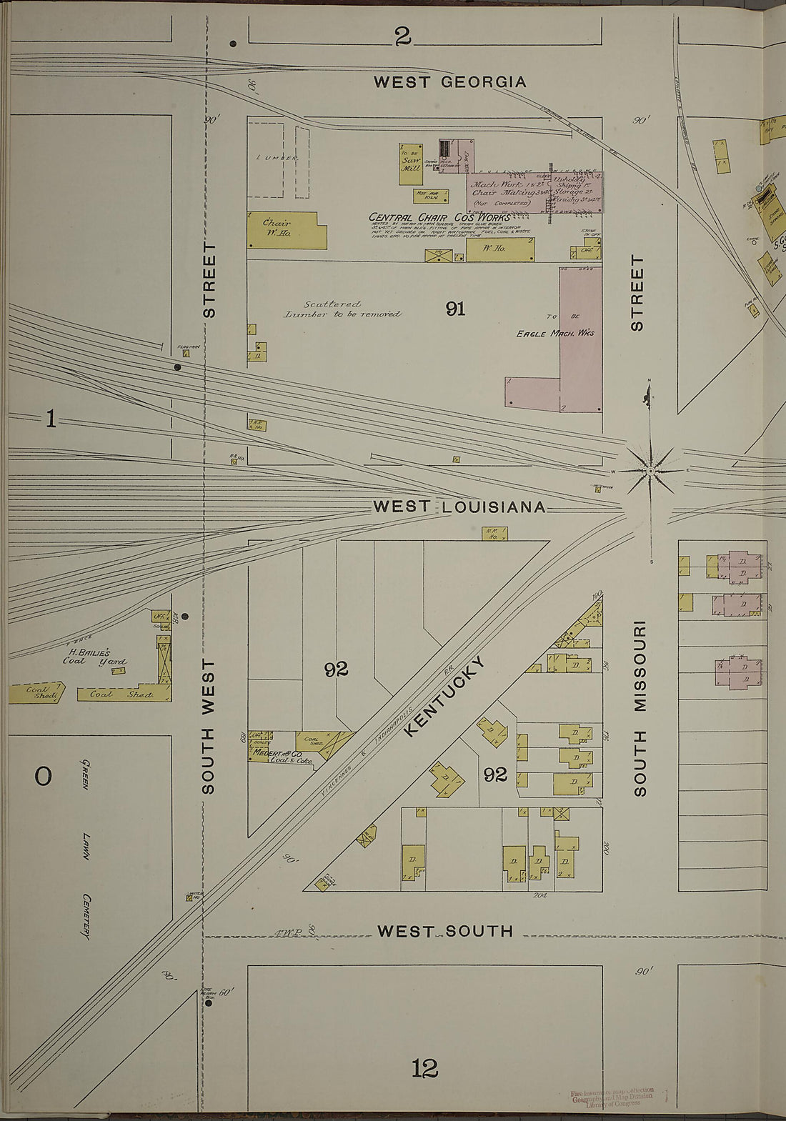 This old map of Indianapolis, Marion County, Indiana was created by Sanborn Map Company in 1887