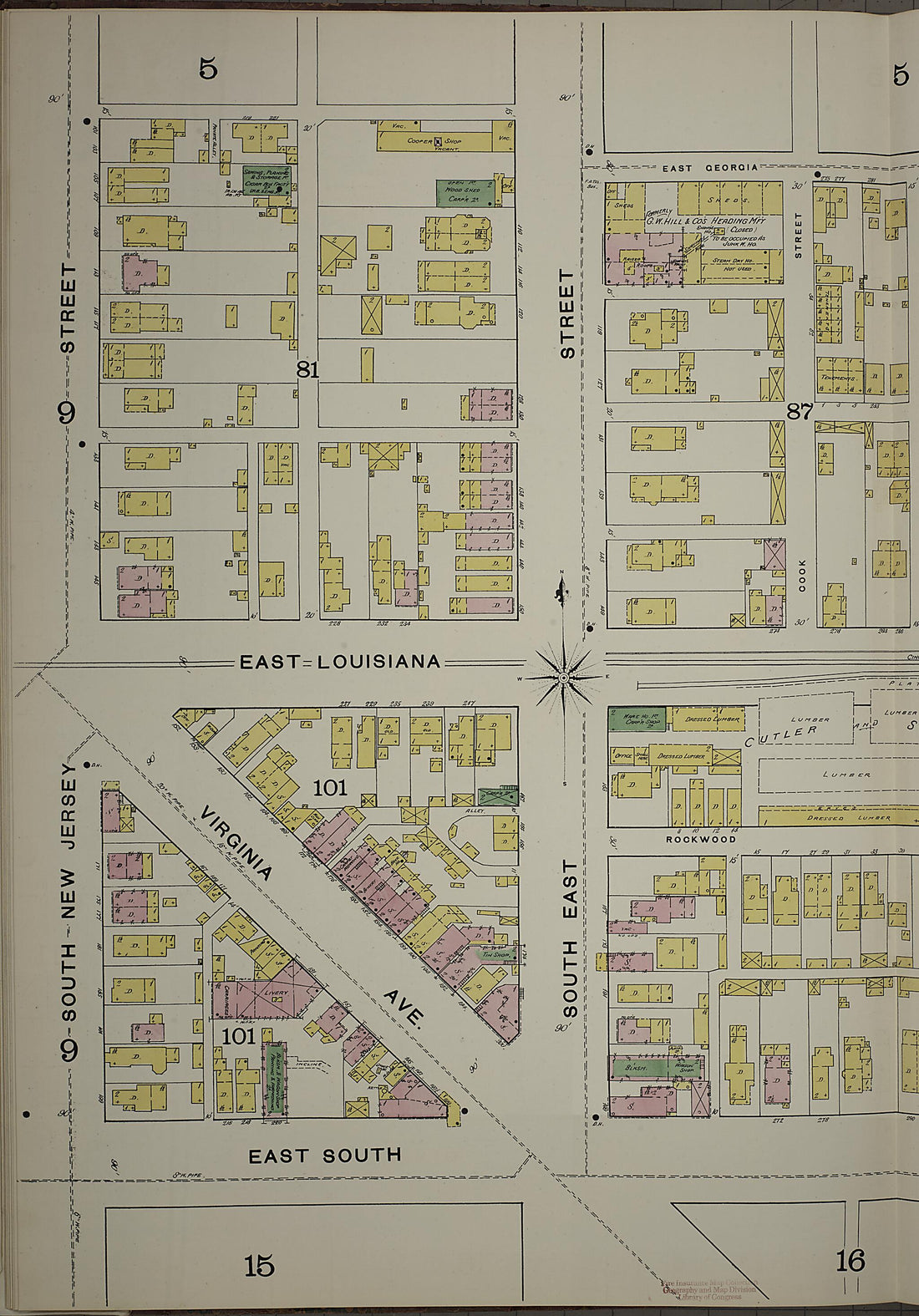 This old map of Indianapolis, Marion County, Indiana was created by Sanborn Map Company in 1887