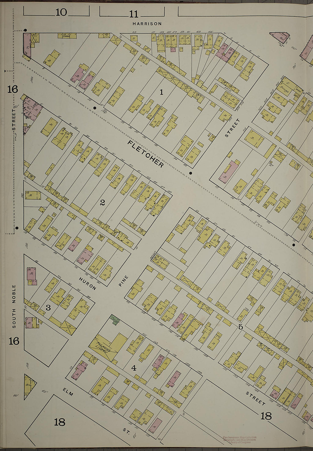 This old map of Indianapolis, Marion County, Indiana was created by Sanborn Map Company in 1887