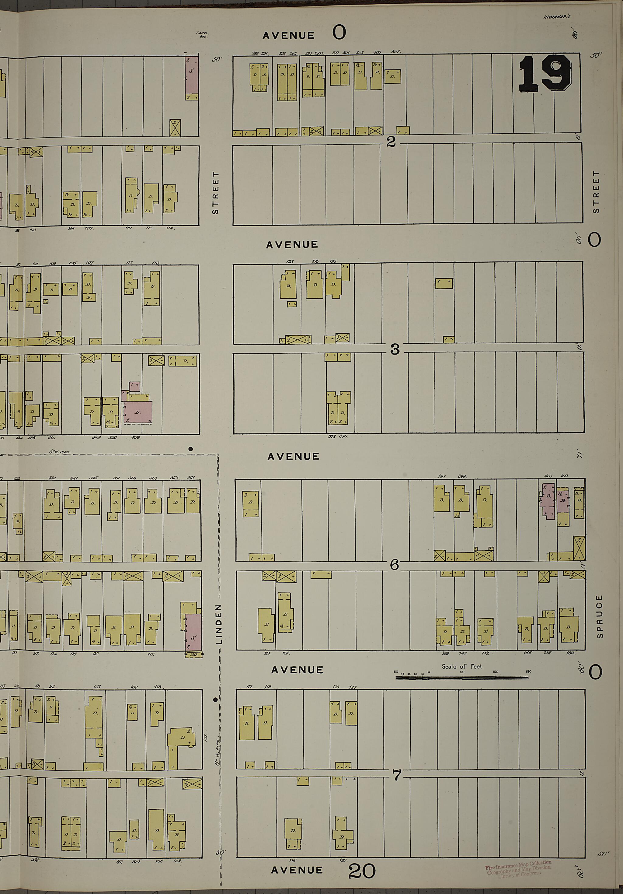 This old map of Indianapolis, Marion County, Indiana was created by Sanborn Map Company in 1887