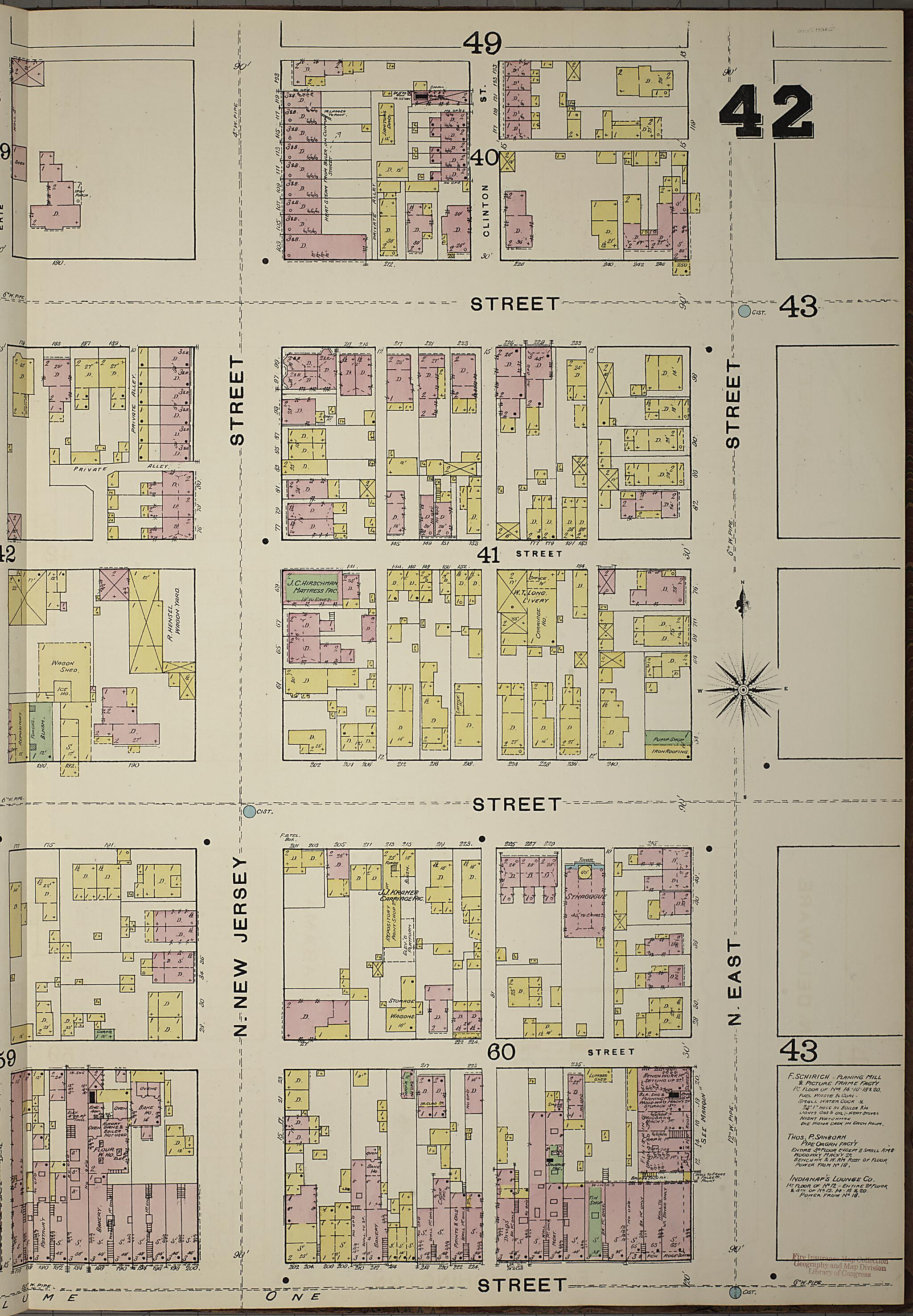 This old map of Indianapolis, Marion County, Indiana was created by Sanborn Map Company in 1887