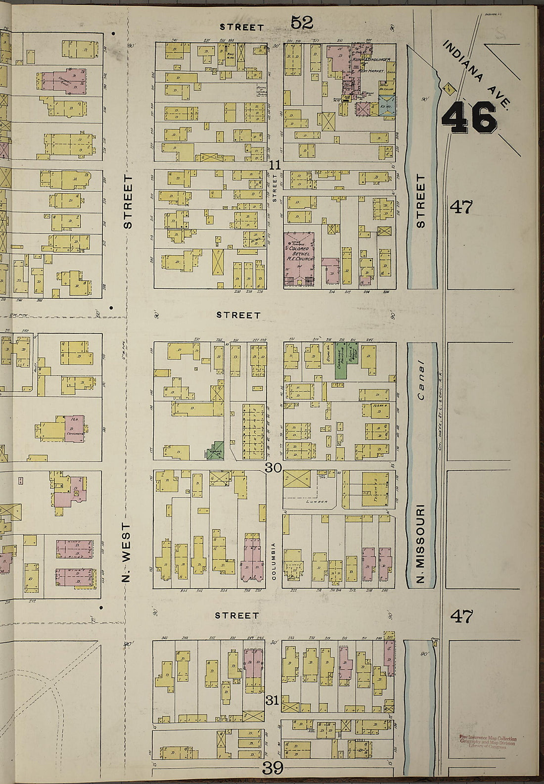 This old map of Indianapolis, Marion County, Indiana was created by Sanborn Map Company in 1887