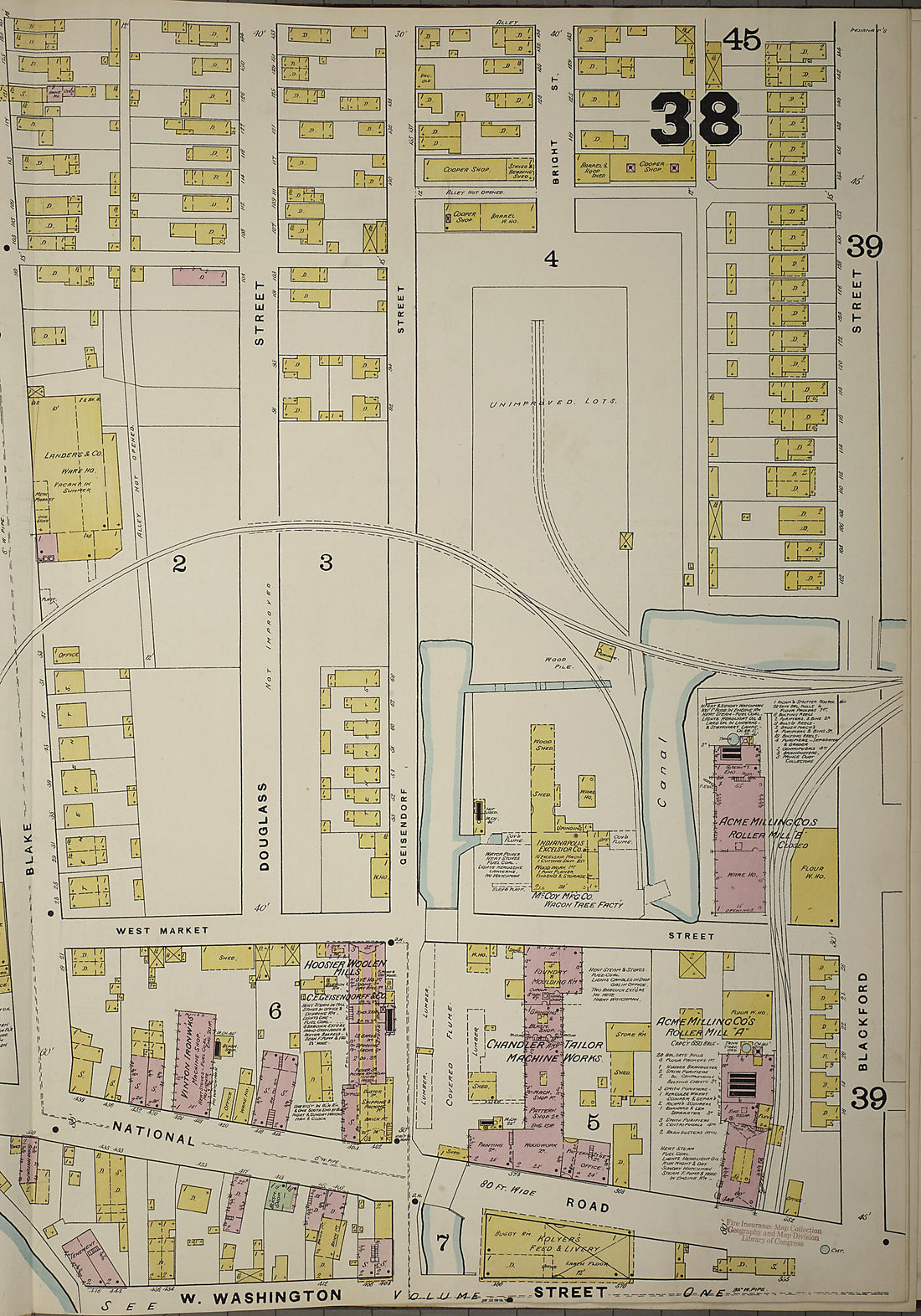 This old map of Indianapolis, Marion County, Indiana was created by Sanborn Map Company in 1887