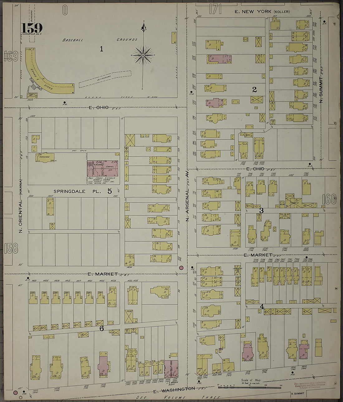 This old map of Indianapolis, Marion County, Indiana was created by Sanborn Map Company in 1898