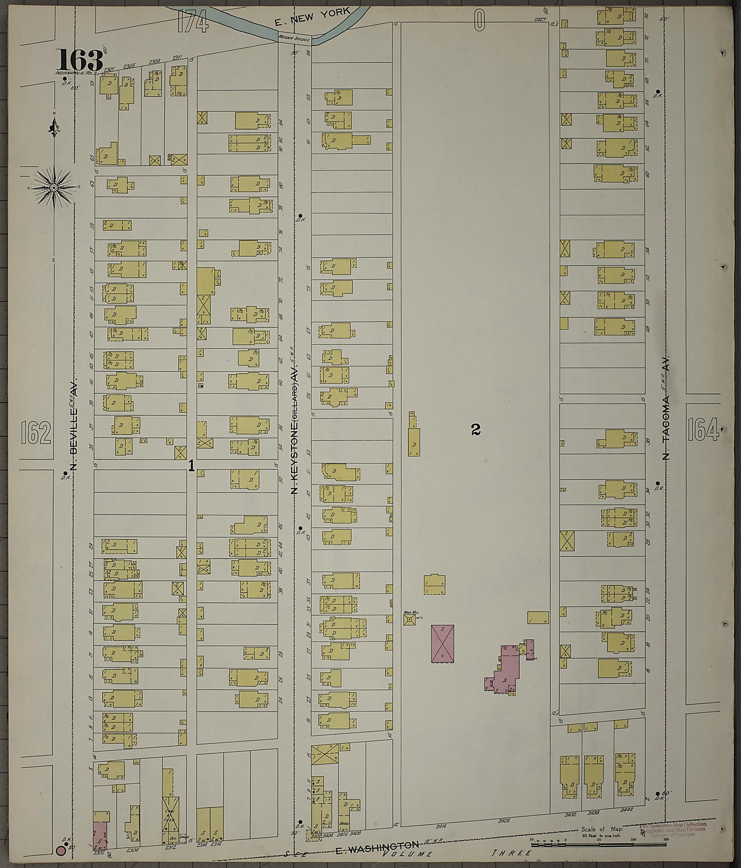 This old map of Indianapolis, Marion County, Indiana was created by Sanborn Map Company in 1898